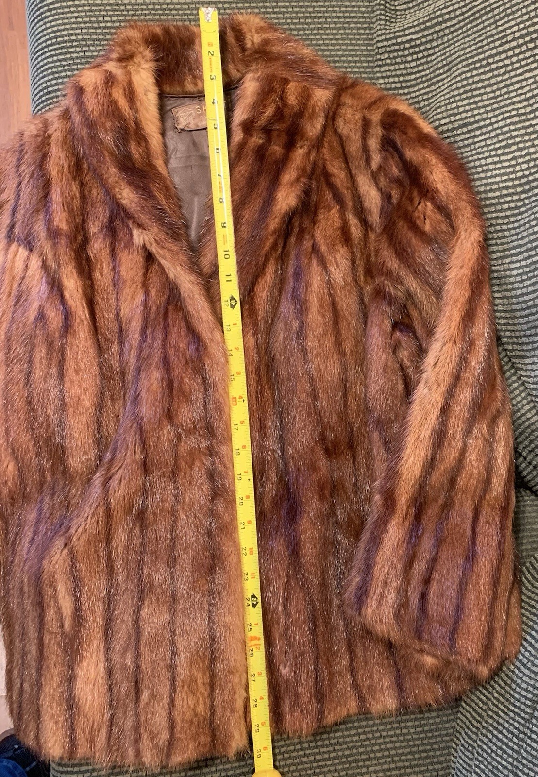 ❤BEAUTIFUL VINTAGE BROWN MINK FUR COAT JACKET
