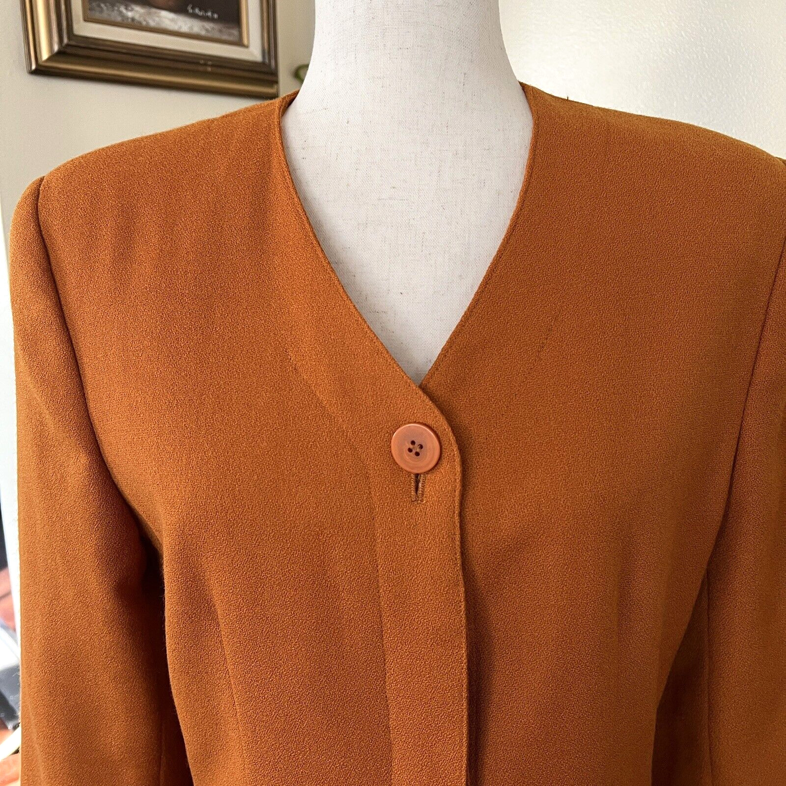 Harve Benard by Bernard Holtzman Vintage Orange Coat