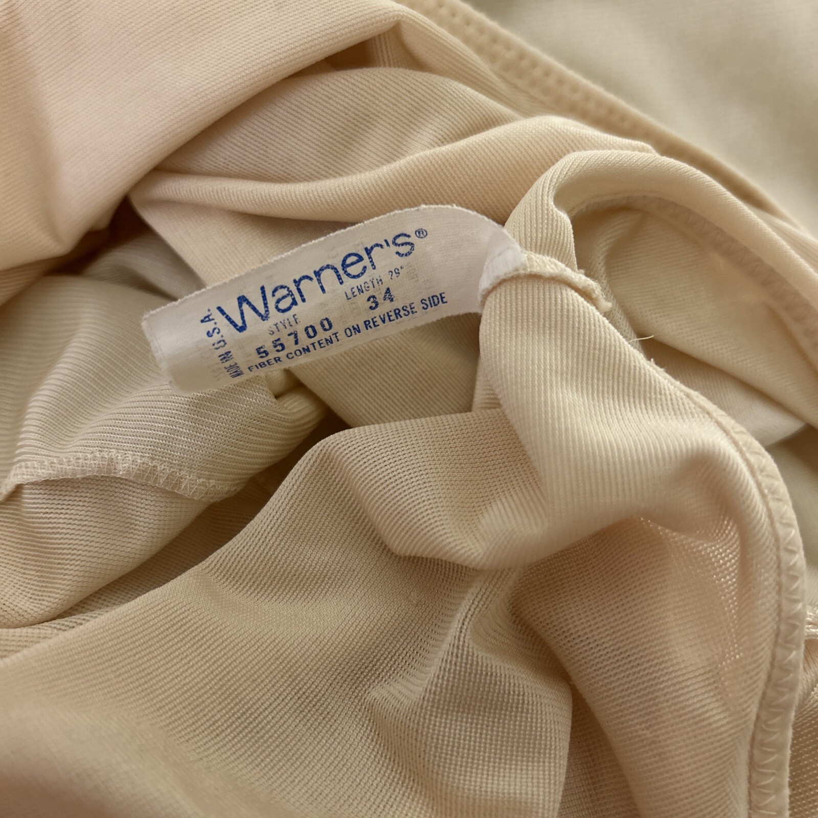 Vintage Warners Beige Nude Full Slip Dress 34 Elegant Ballerina Style Lingerie