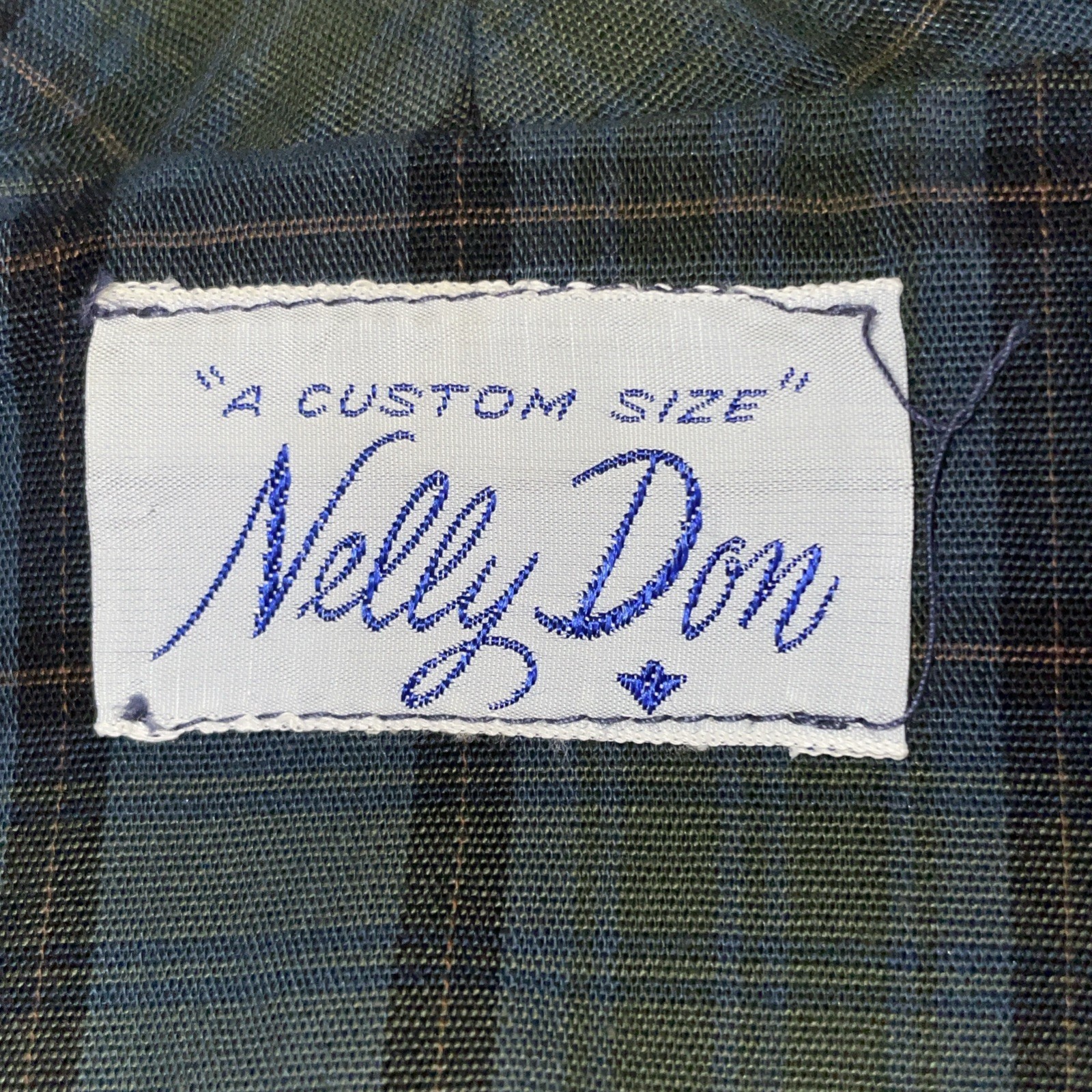 Vintage 60s Nelly Don Dress Jacket 2 Piece Set Blue Green Tartan Plaid Jacki ‘O