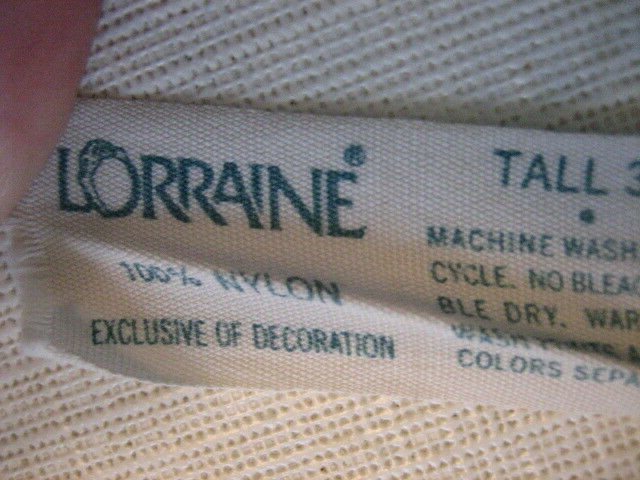 LORRAINE Nylon Black Full Slip, Cut To Length and Lace Hem – Size 34 Tall