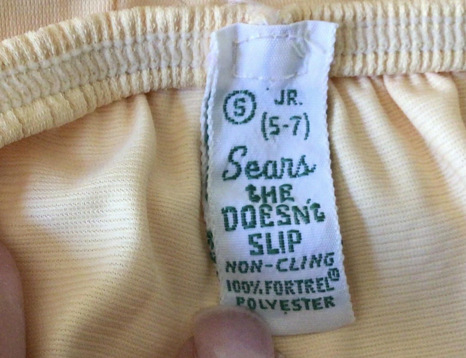 Vintage Sears Silky Peach Pettipants Tap Panties Lace Trim Sz Small 5-7