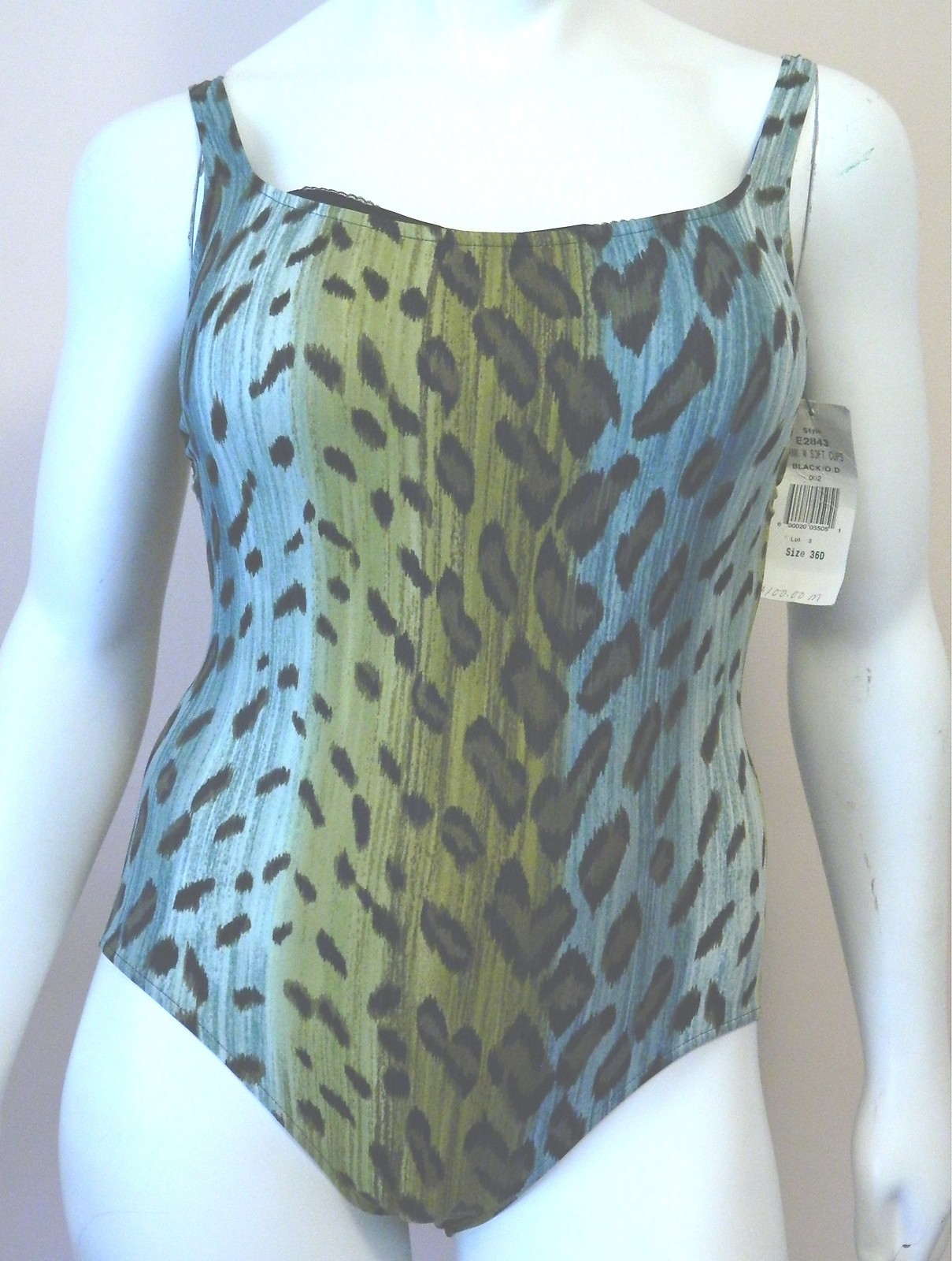 Roxanne Signature Vintage Swimsuit One Piece Animal Size 14 36 D New With Tags