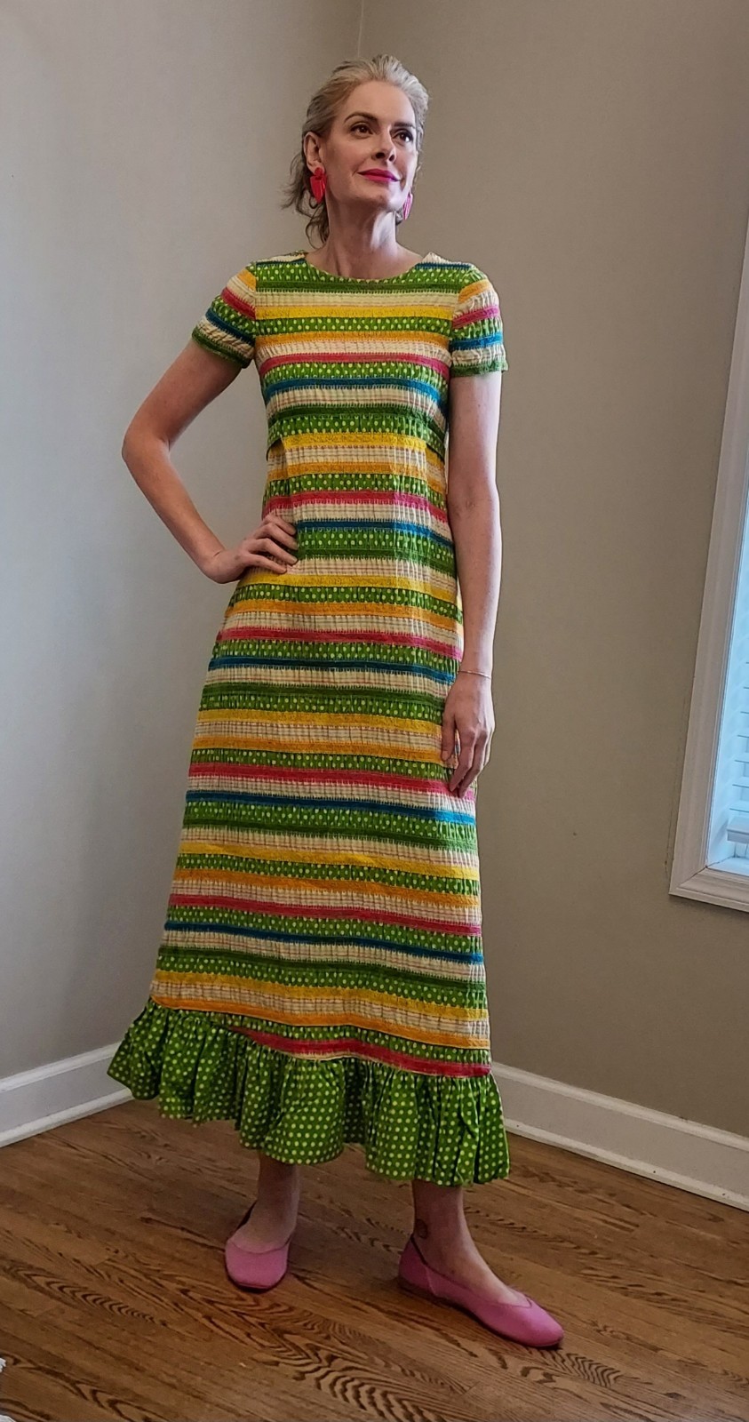 Albert Nipon 1970s VTG Vintage Maxi Dress Size 6 Hostess Palm Beach Miami 70s