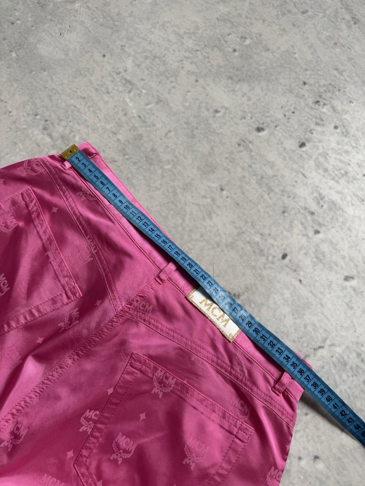 MCM baby Pink Vintage Retro Multilogo Pants Y2K Japanese Style De Luxe