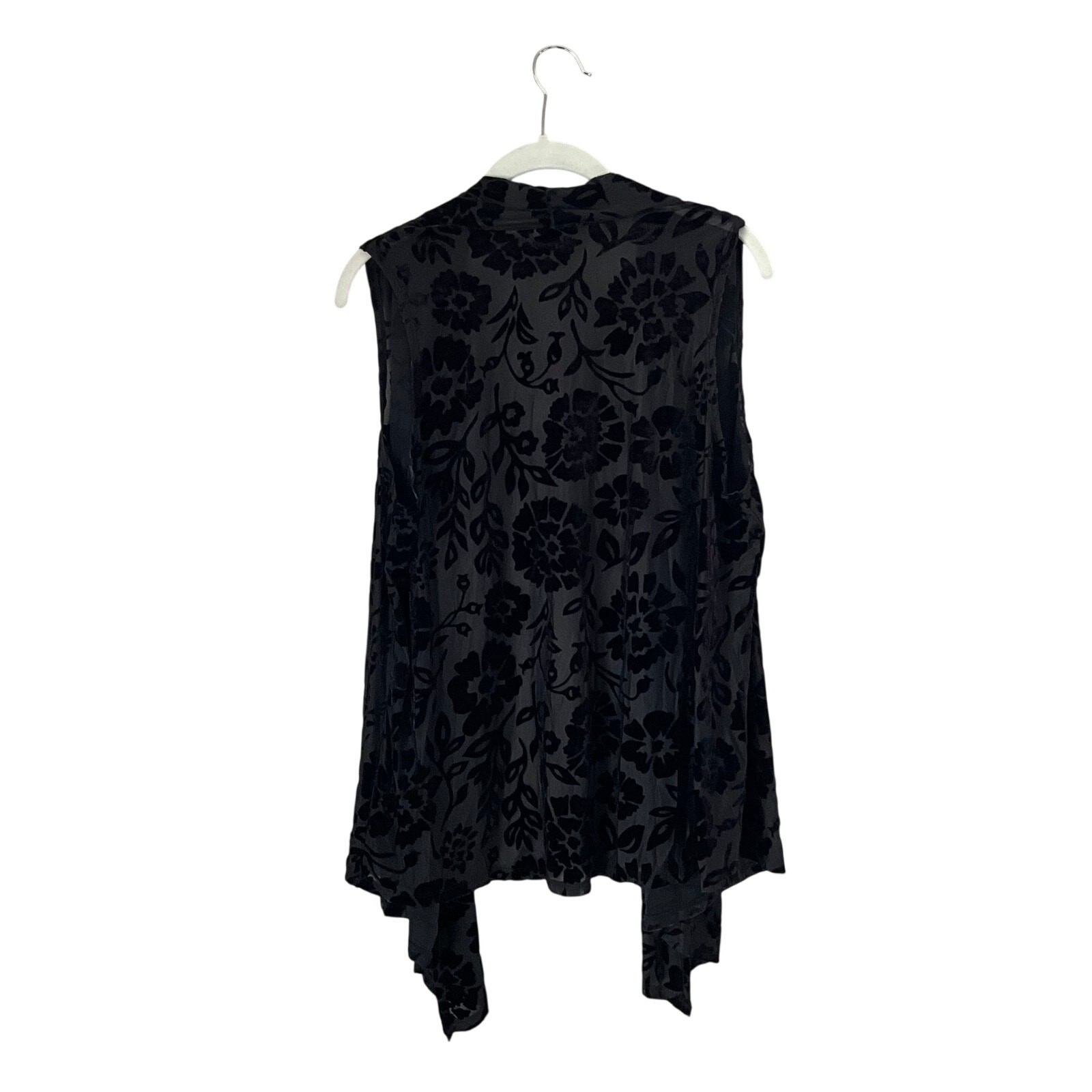 Logo Lavish Black Floral Velvet Duster: 90s, Y2K