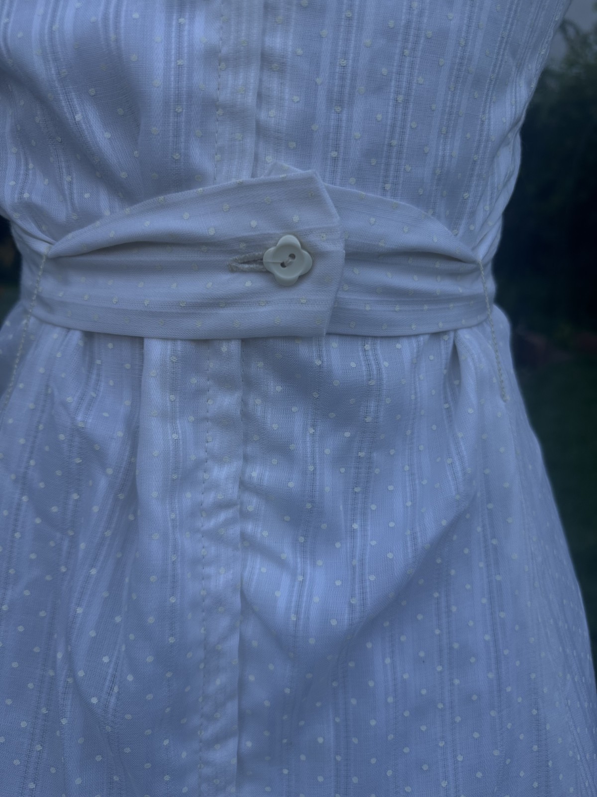 VTG 60 70 Trivia Charm Of Hollywood White Eyelet wedding Maxi Prairie Dress