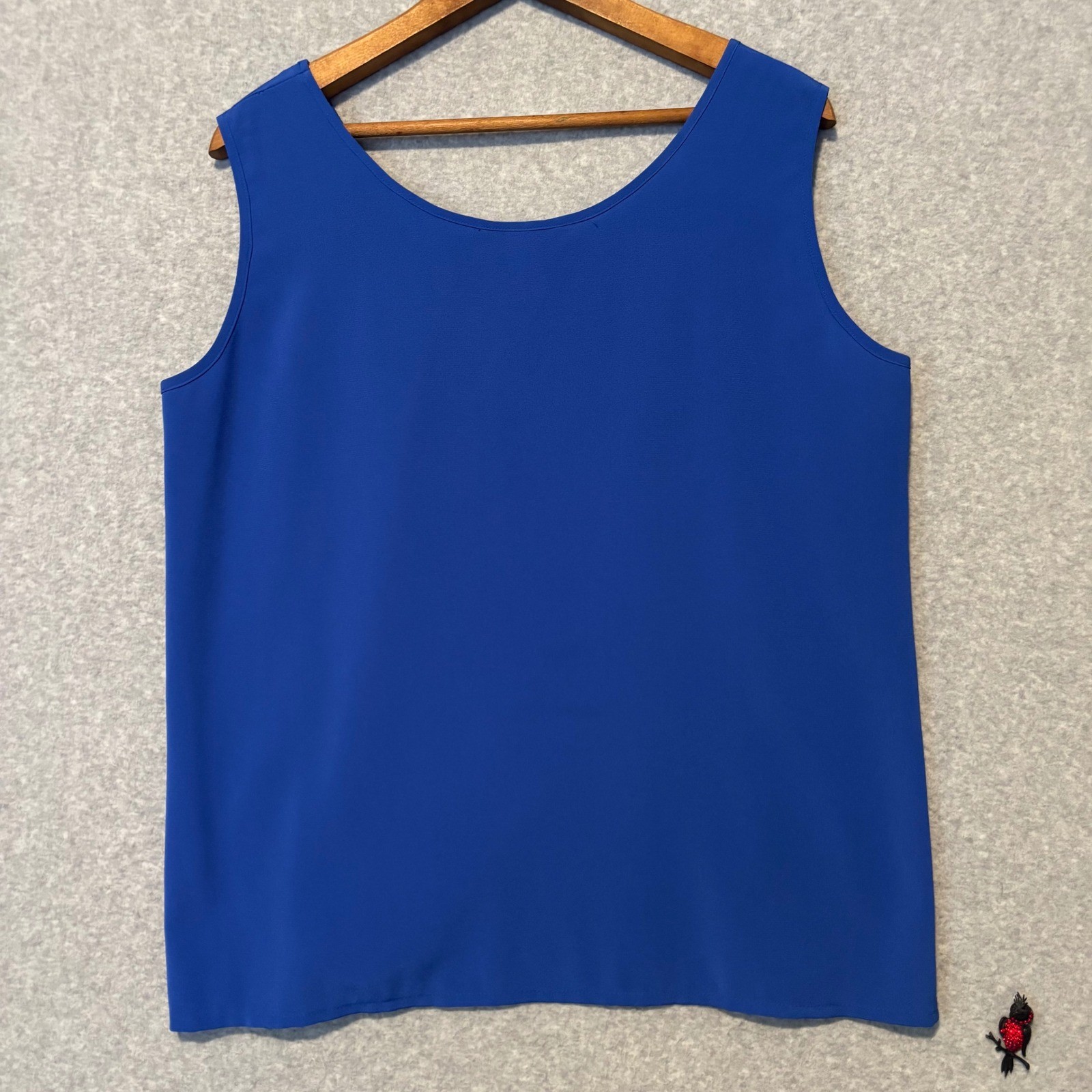 Vintage Da-Rue of California Women’s 16 Blue 2pc Rhinestone Shirt & Tank Set 90s