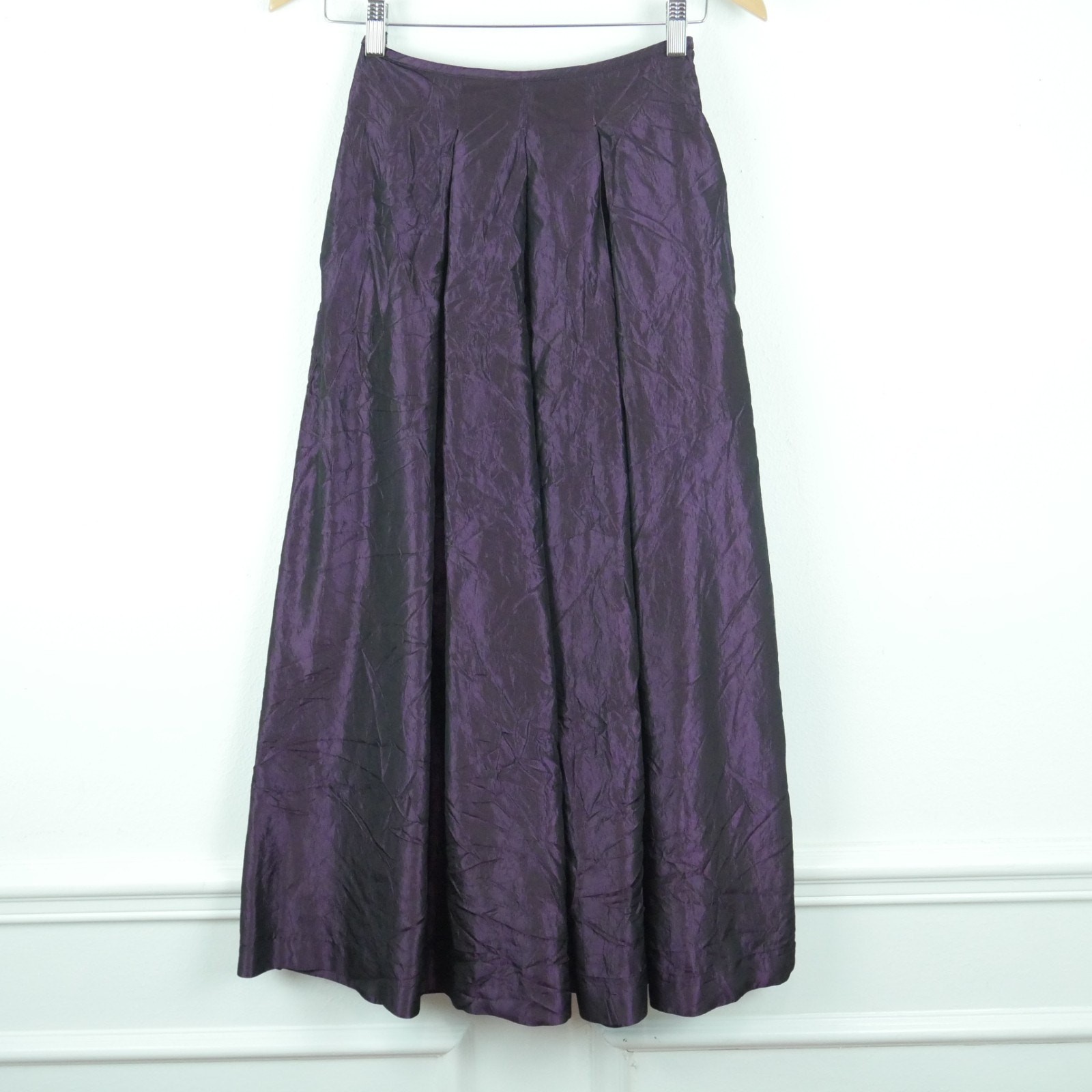 Vintage XXS Maxi Skirt 90s Y2K Iridiscent Purple Whimsigoth Goth Witchy Vamp