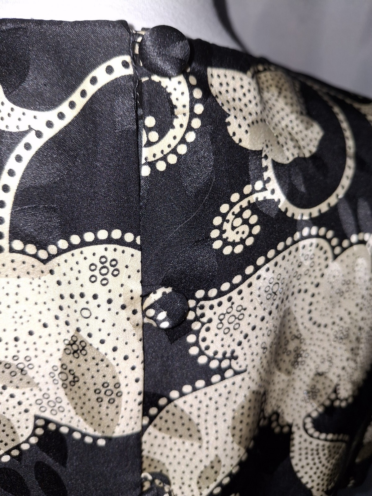 Vintage 80’s Silk Dress Tulip hem & Sleeves Big hip bow padded shoulders Sz 12