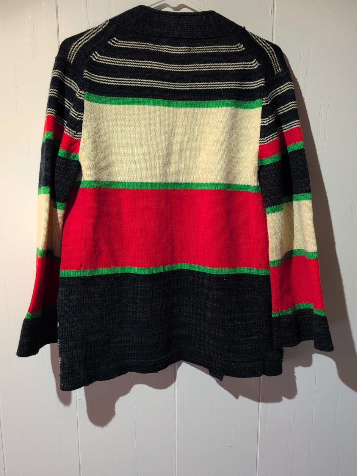 Vtg 70s Fine Quality Seaters Southwestern Aztec Cardigan M Boho Hippie Western