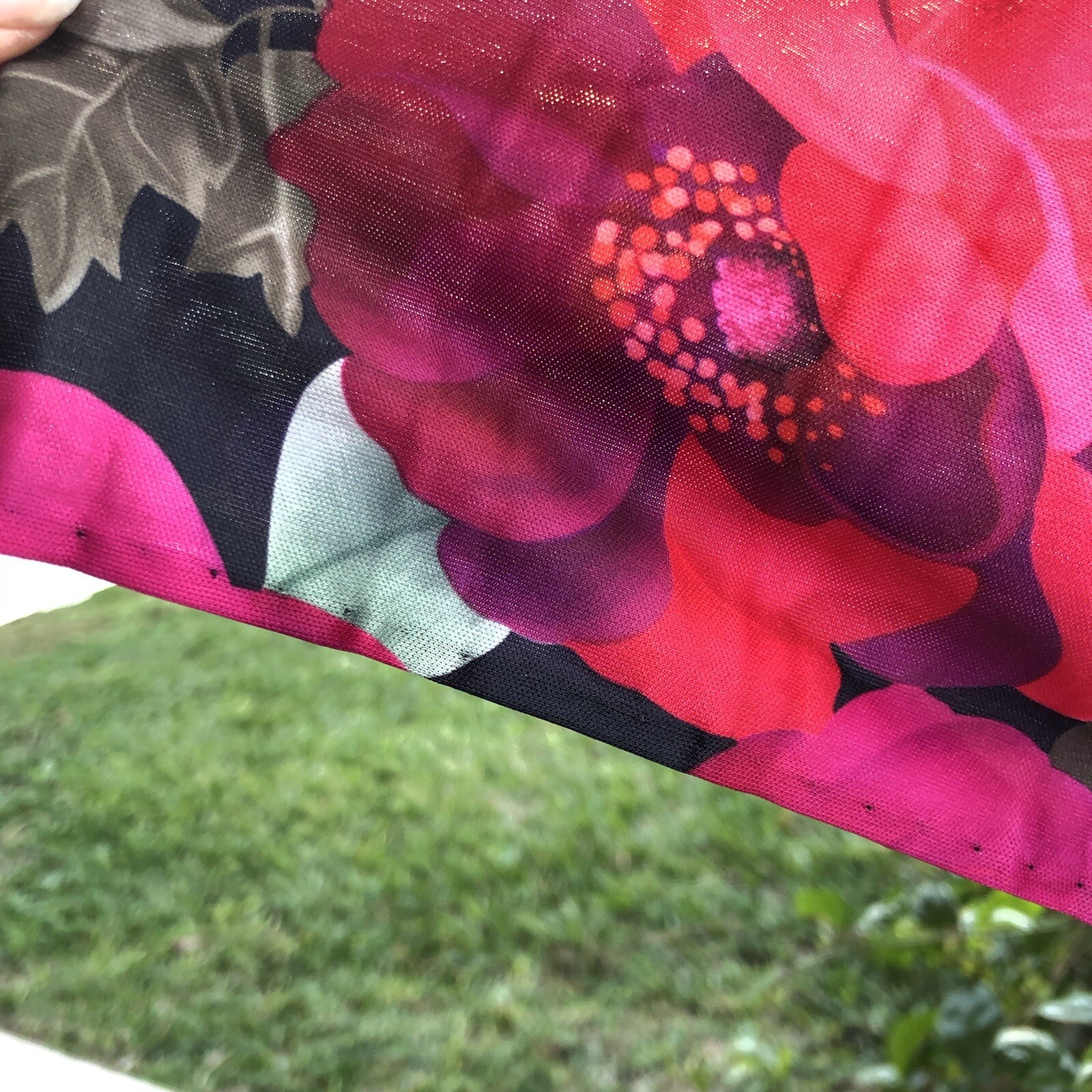 Vtg KR of NY Skirt Floral Pink Purple Red Pleated Sz 14 Made in USA