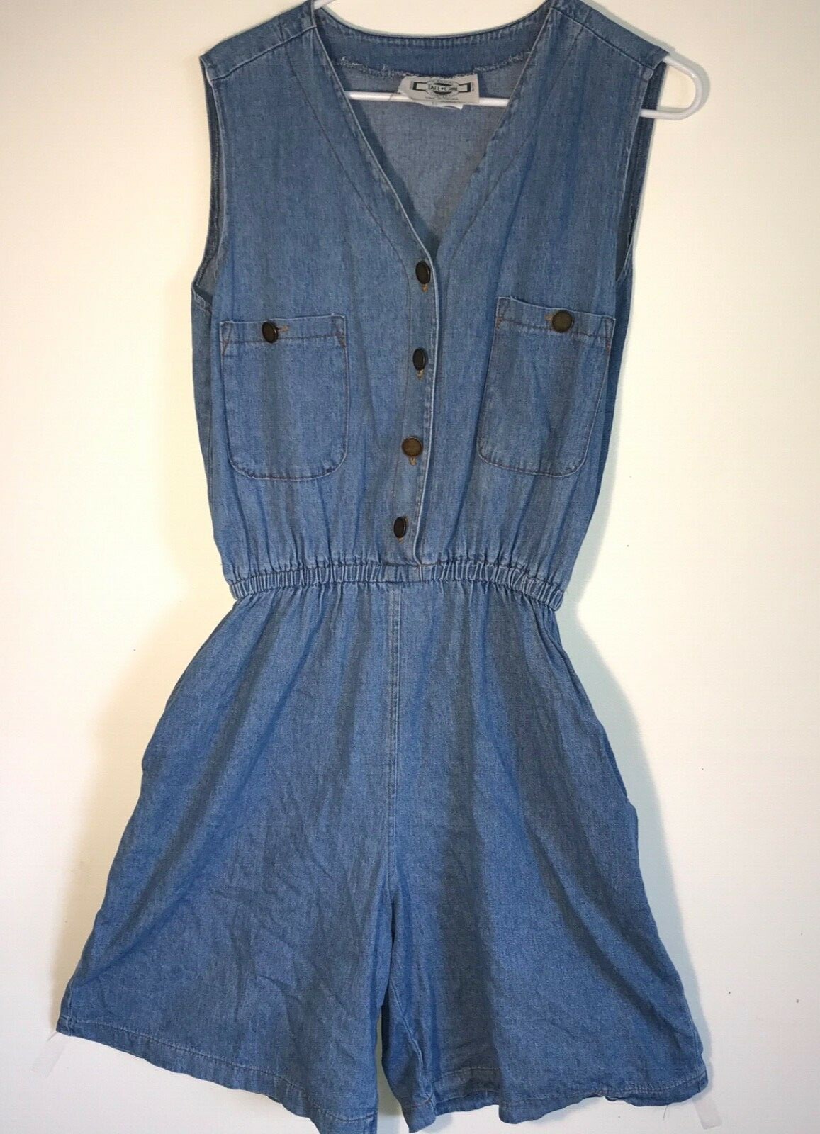 Vintage Denim Romper Shorts Casual Tall Girl Concepts 12 RARE 
