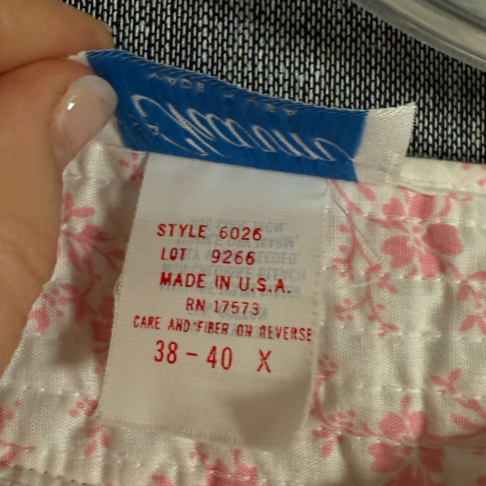 Vintage Its A Charm Pink Floral Nightgown 38-40 X Cotton Blend Made In USA