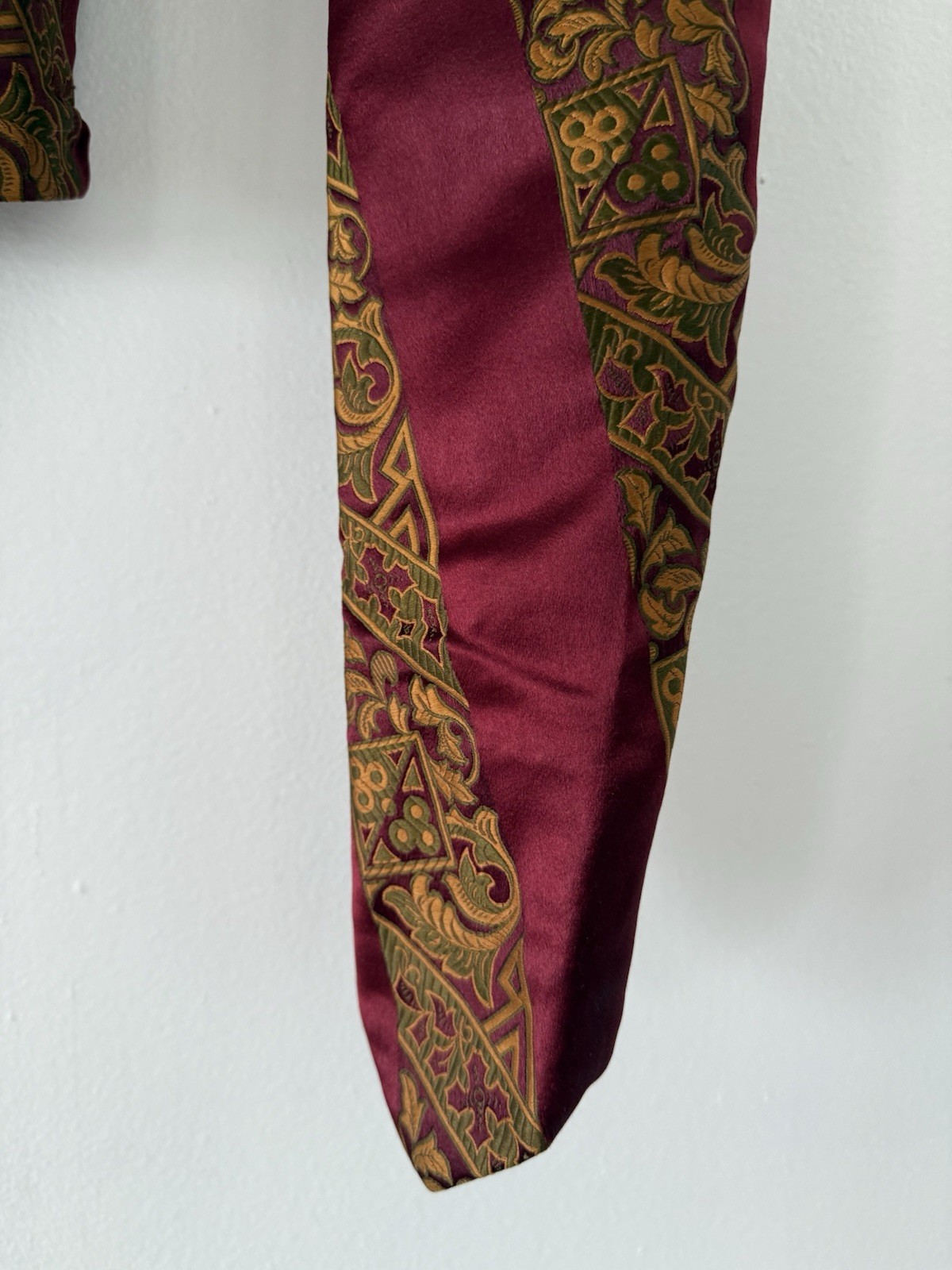 Antique Victorian Brocade Silk Satin Bodice Jewel Toned Boning 1800s XXS/XS