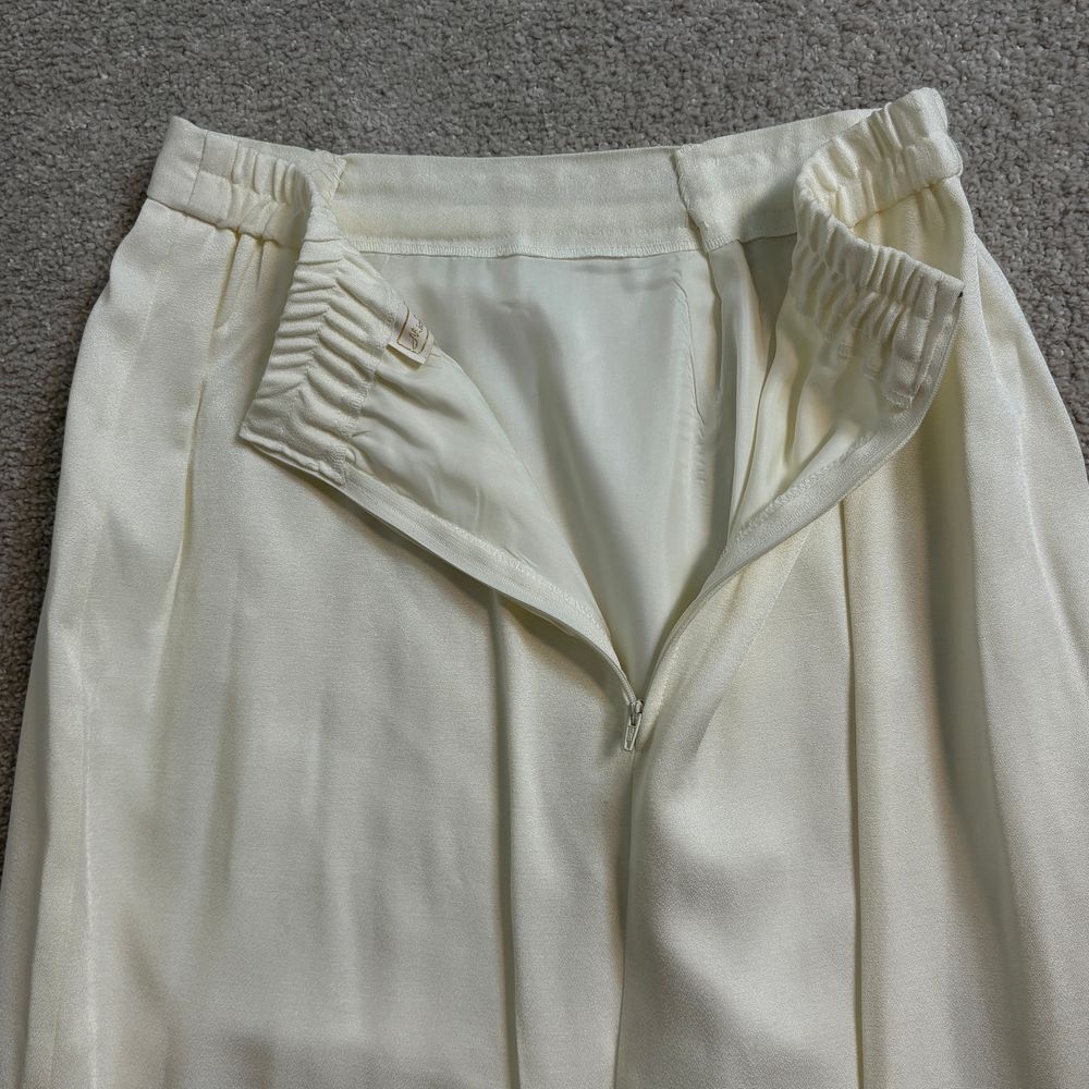 Michael Marcella Ltd Vintage beige Midi elastic waist Skirt High Rise Size 16
