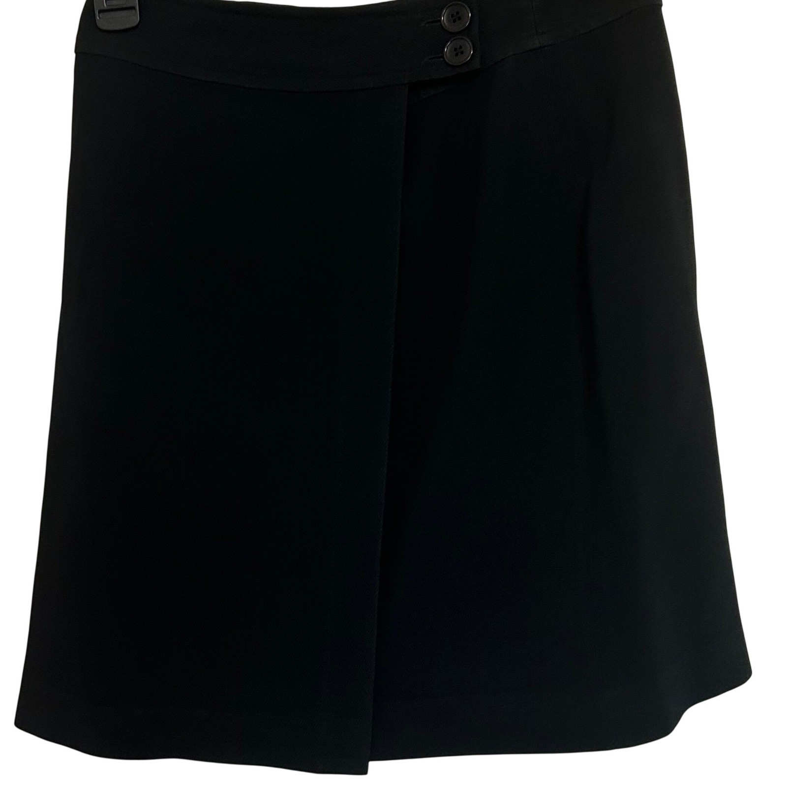 EPISODE women’s black wrap skirt 90s Y2K acetate viscose rayon 2 minimalist 2