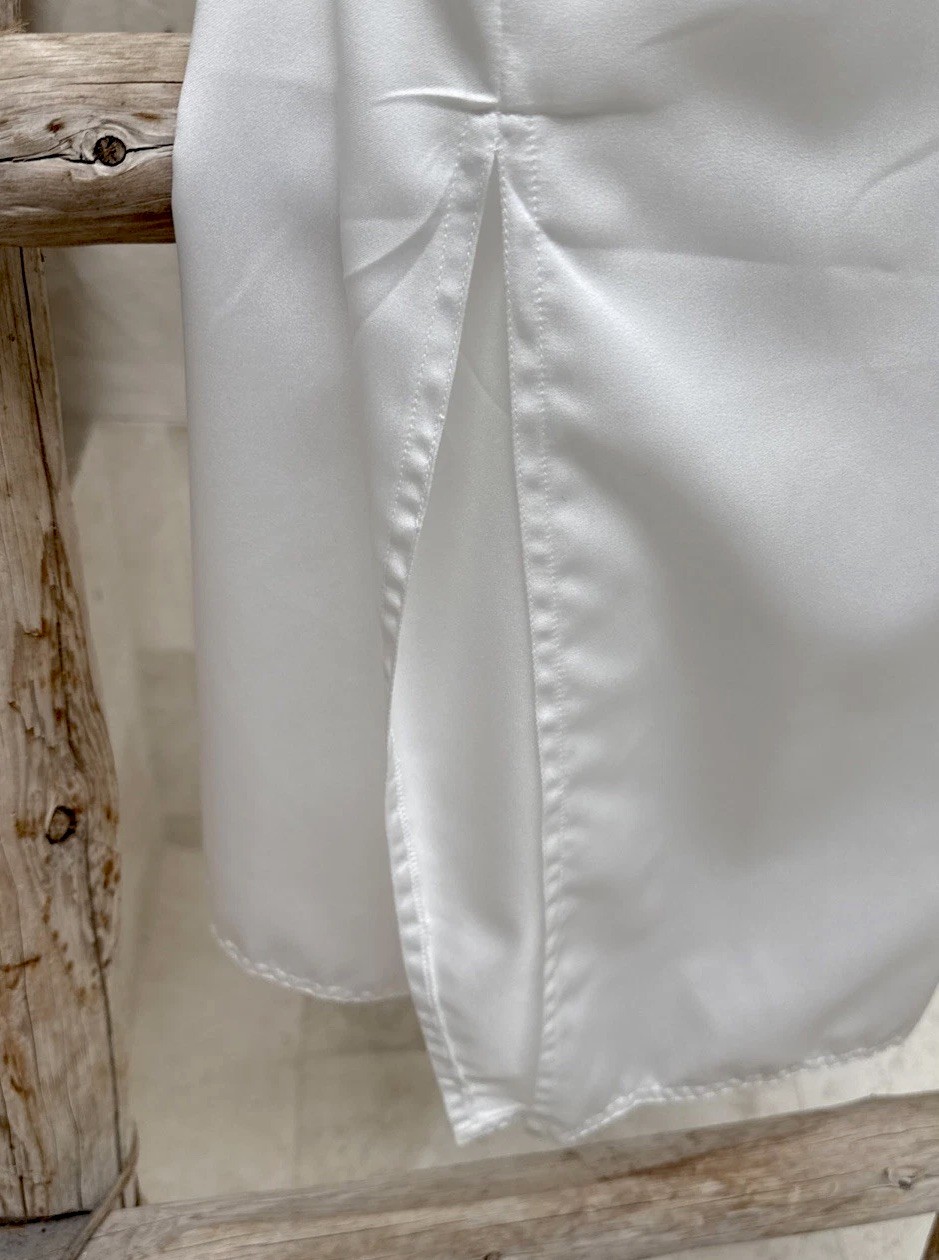 Gorgeous White Maxi Negligee Polyester Lace EVE’S COLLECTION NOS -Small