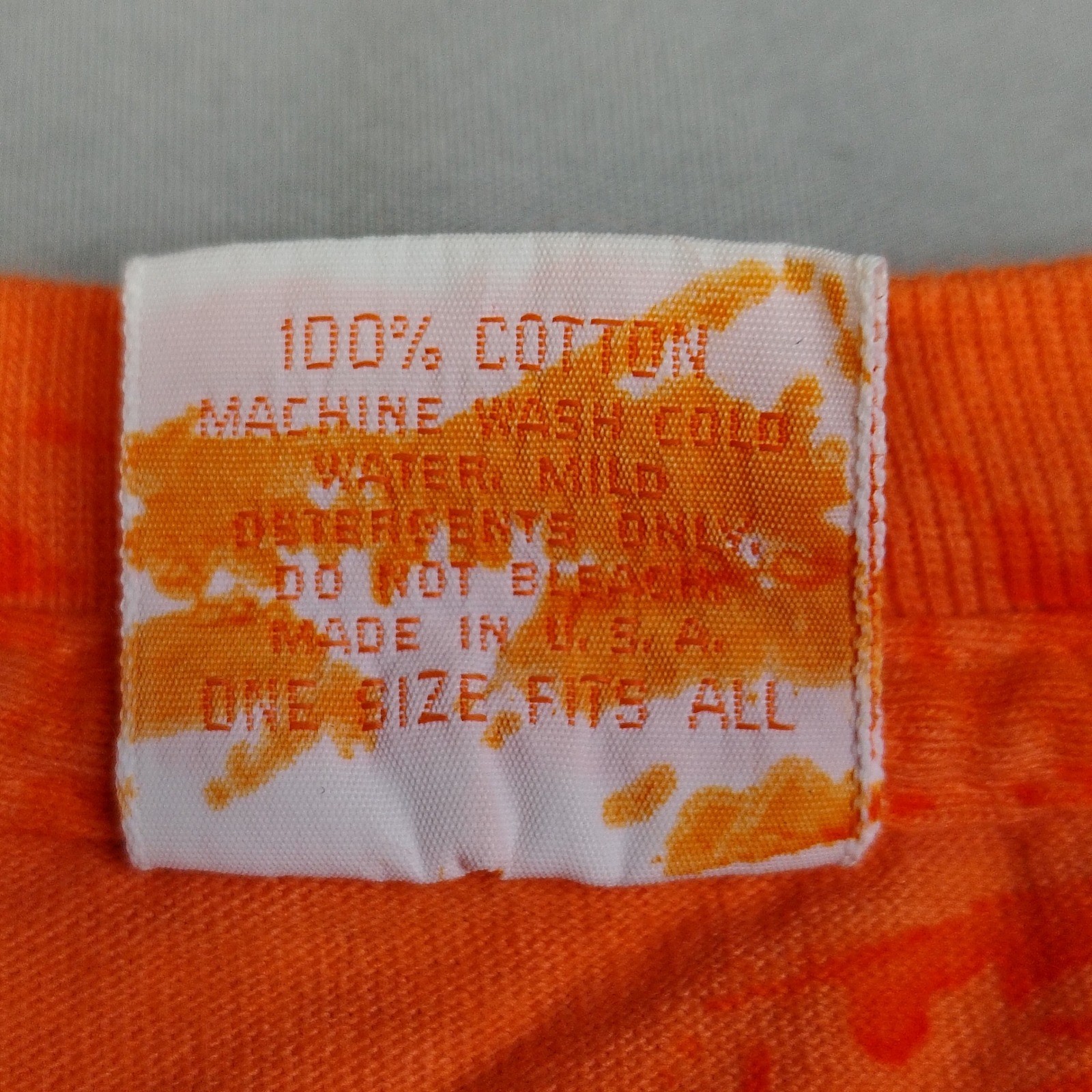 Vintage The Body Co Orange Marble Dye Graphic T-Shirt One Size Fits All USA Made