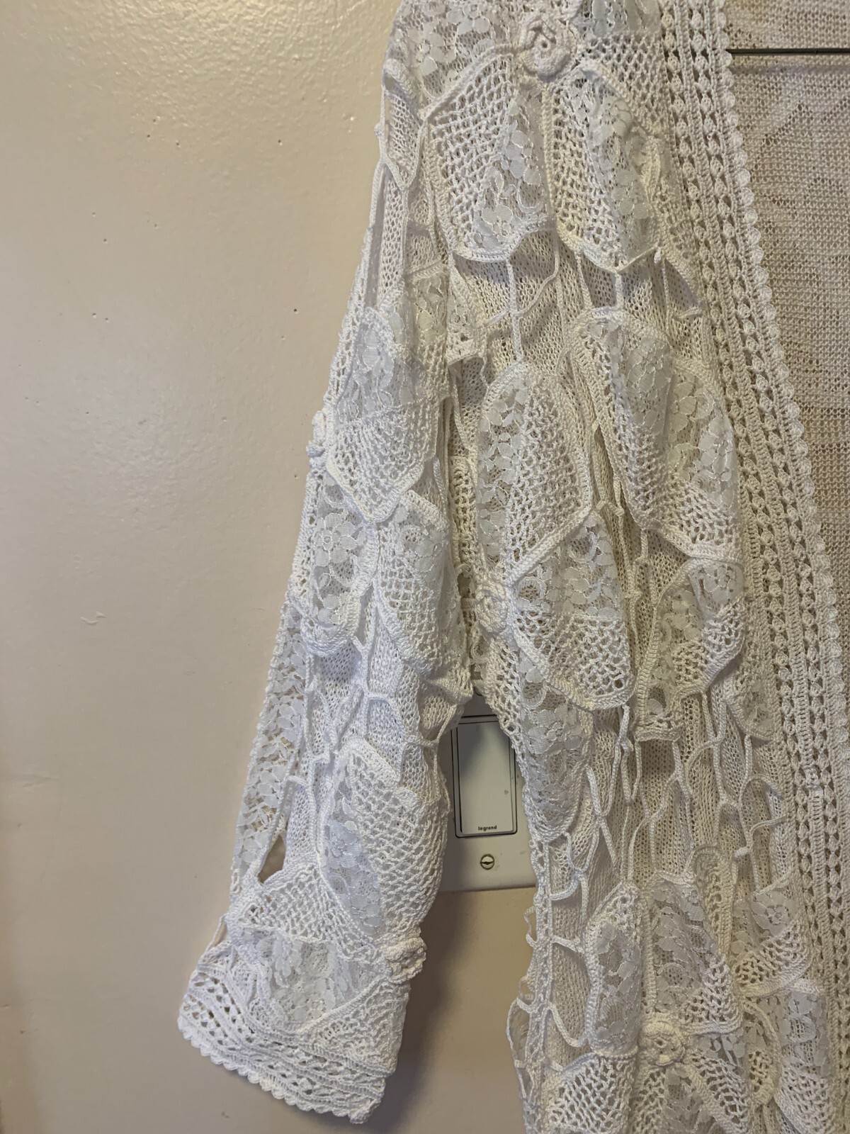 Lim’s 3 Piece Set White Jacket Top & Skirt Crochet Size S NWT