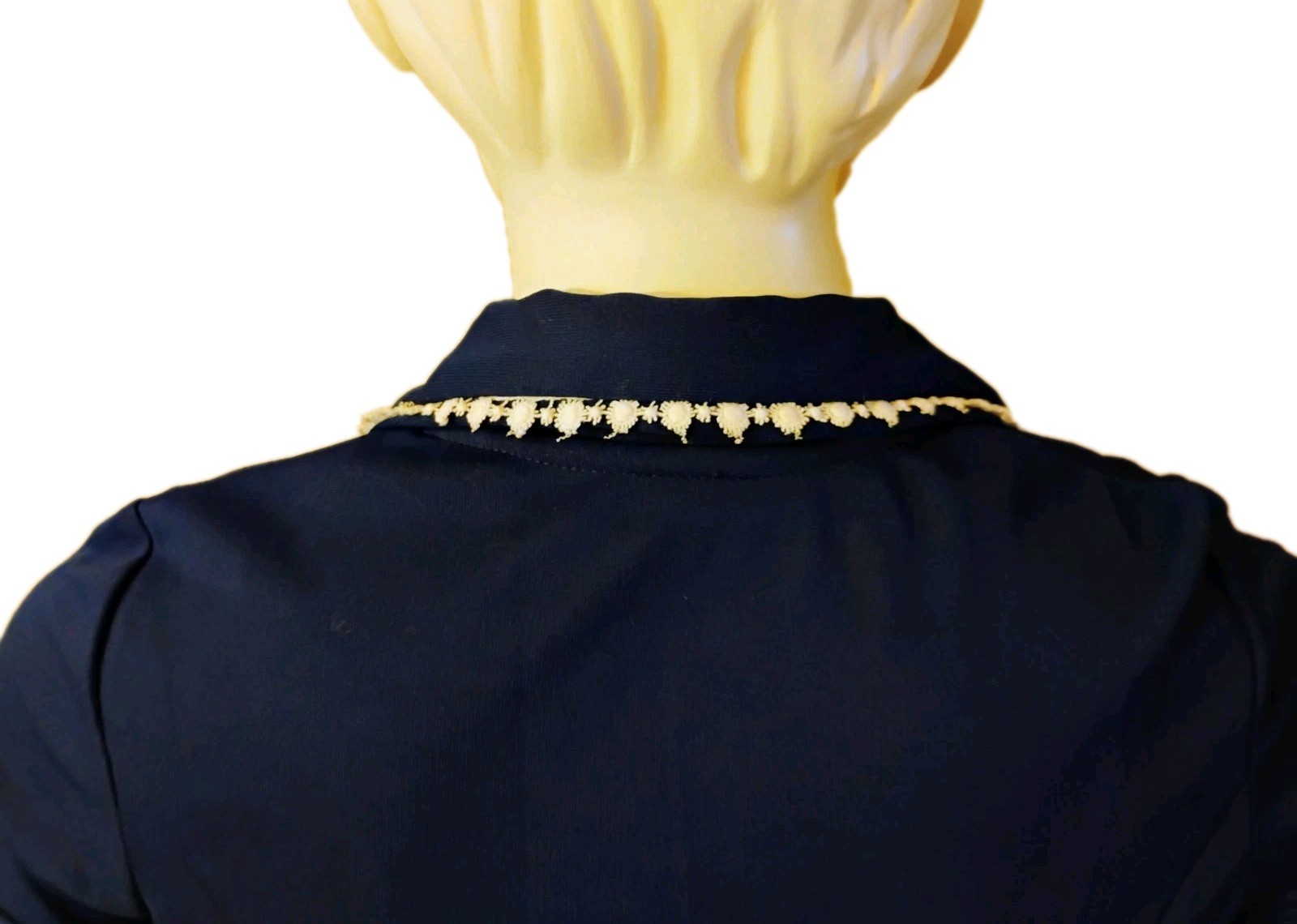 RARE VTG 60’s „Jogina Seasonal Wear” Blue Polyester S/S Top M
