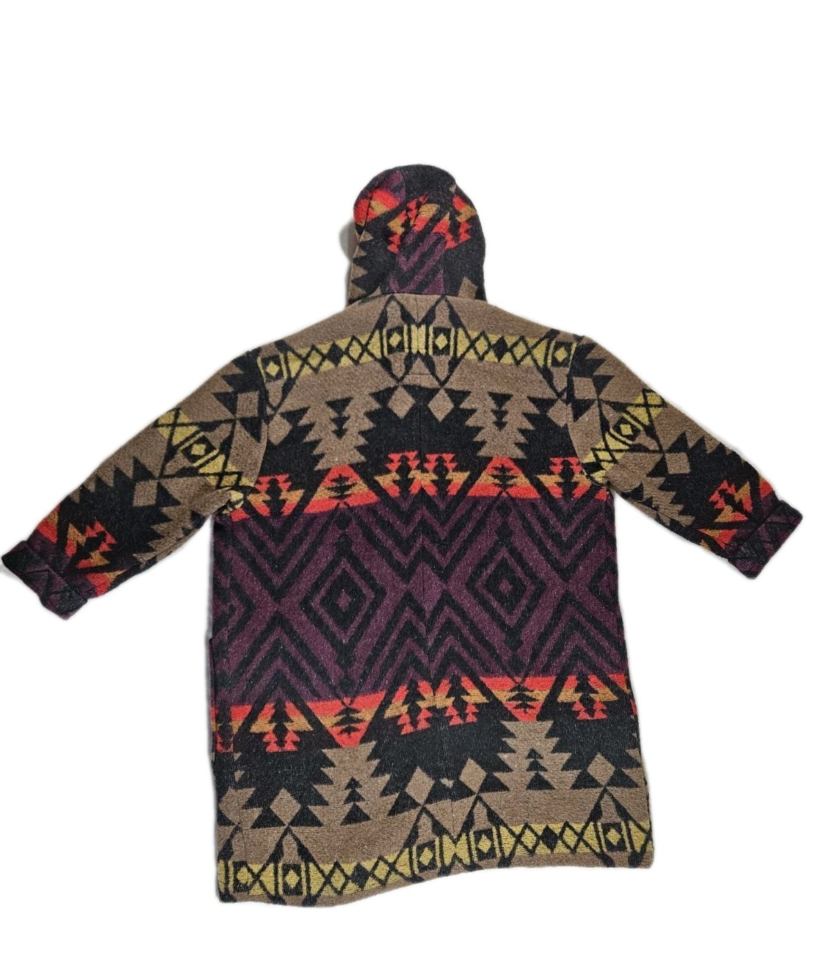 Vintage 1980s–early 1990s Fox Run wool toggle coat, Southwestern Like Pendleton