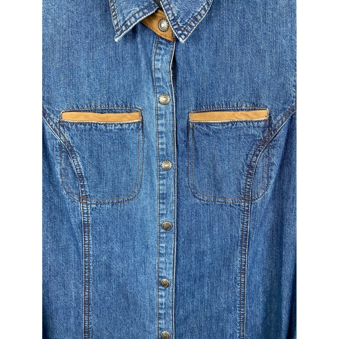 Vintage Isabella Bird Western Denim Midi Dress size 6