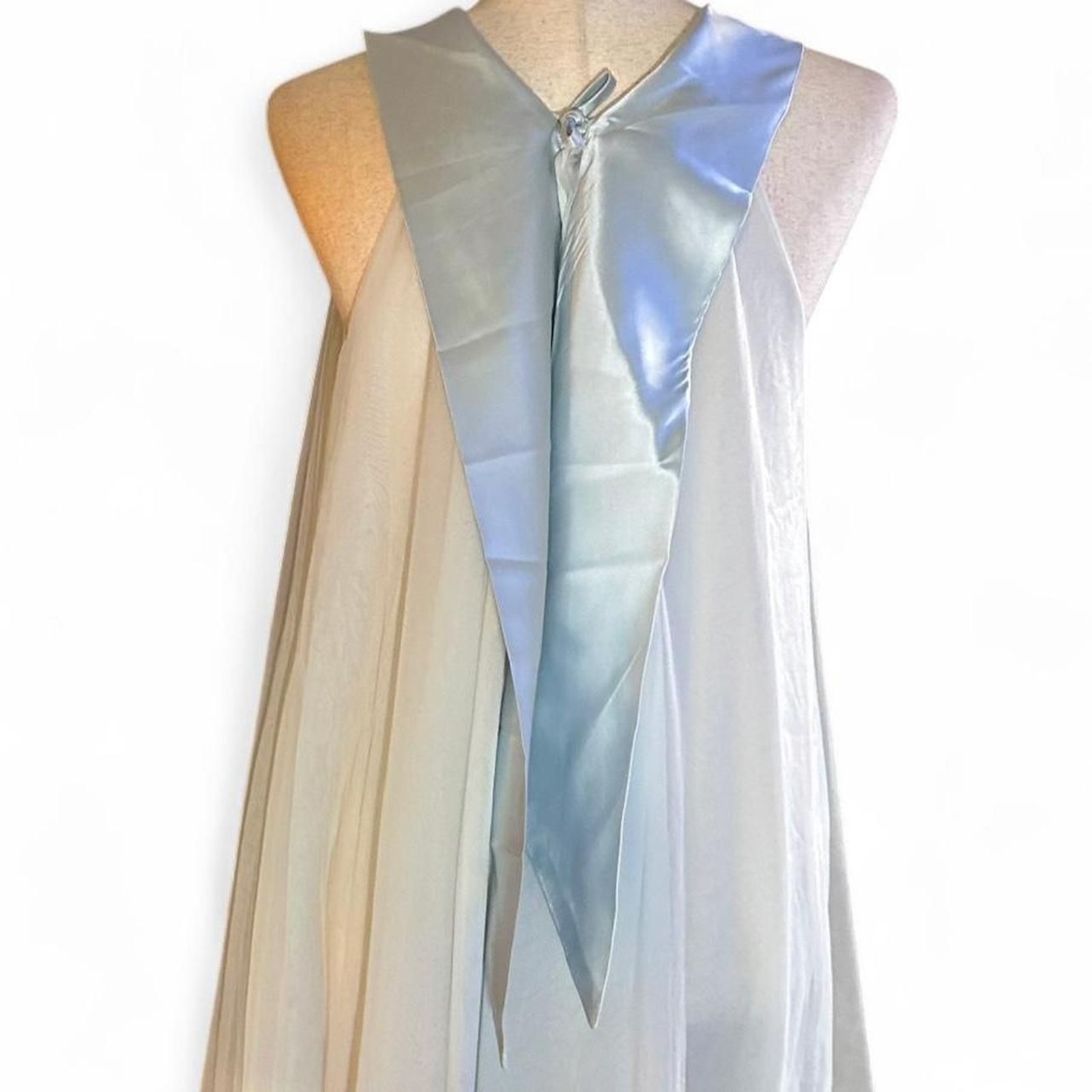 LaLa’s Originals 60s Baby blue Double Layer Chiffon Night Lounge Gown