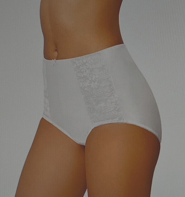 125 BALI 10/3XL White Double Support Light Control Silky Panties #DFDBBBF NWT