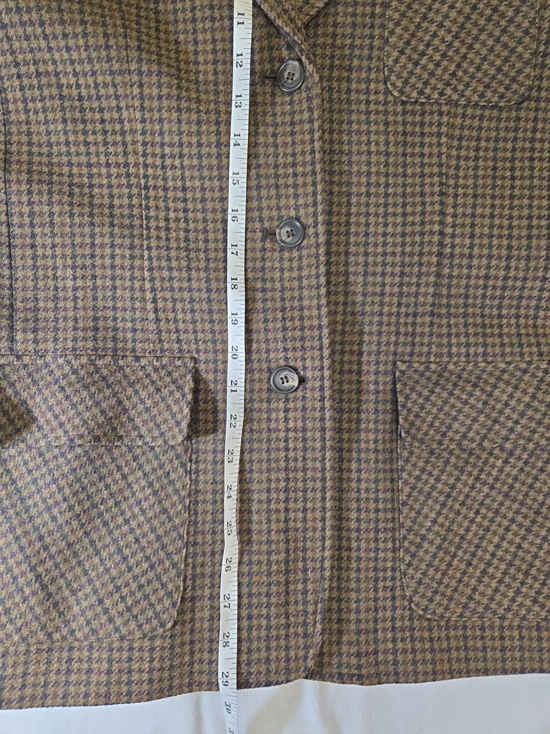 Vtg 90s Braebrook Equestrian English Country Blazer Wool Check Elbow Patches 14