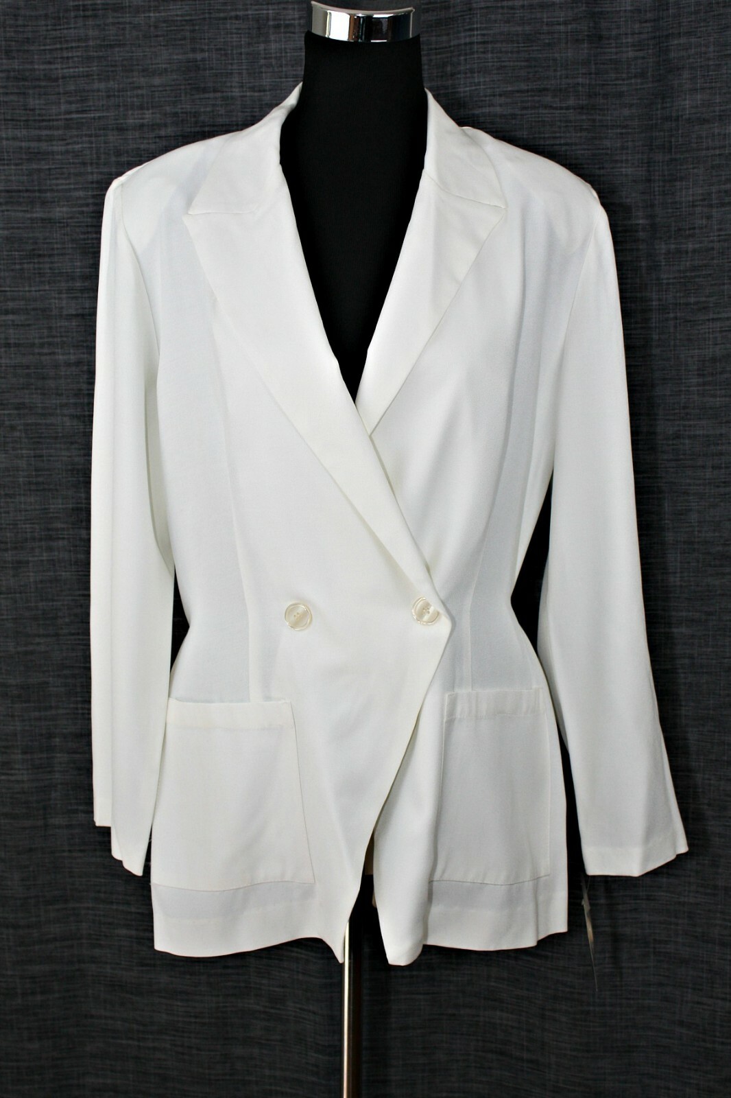 VTG NWT STUDIO JPR Casual Career Top Light Jacket Blazer Off White ~ Sz.12 #04