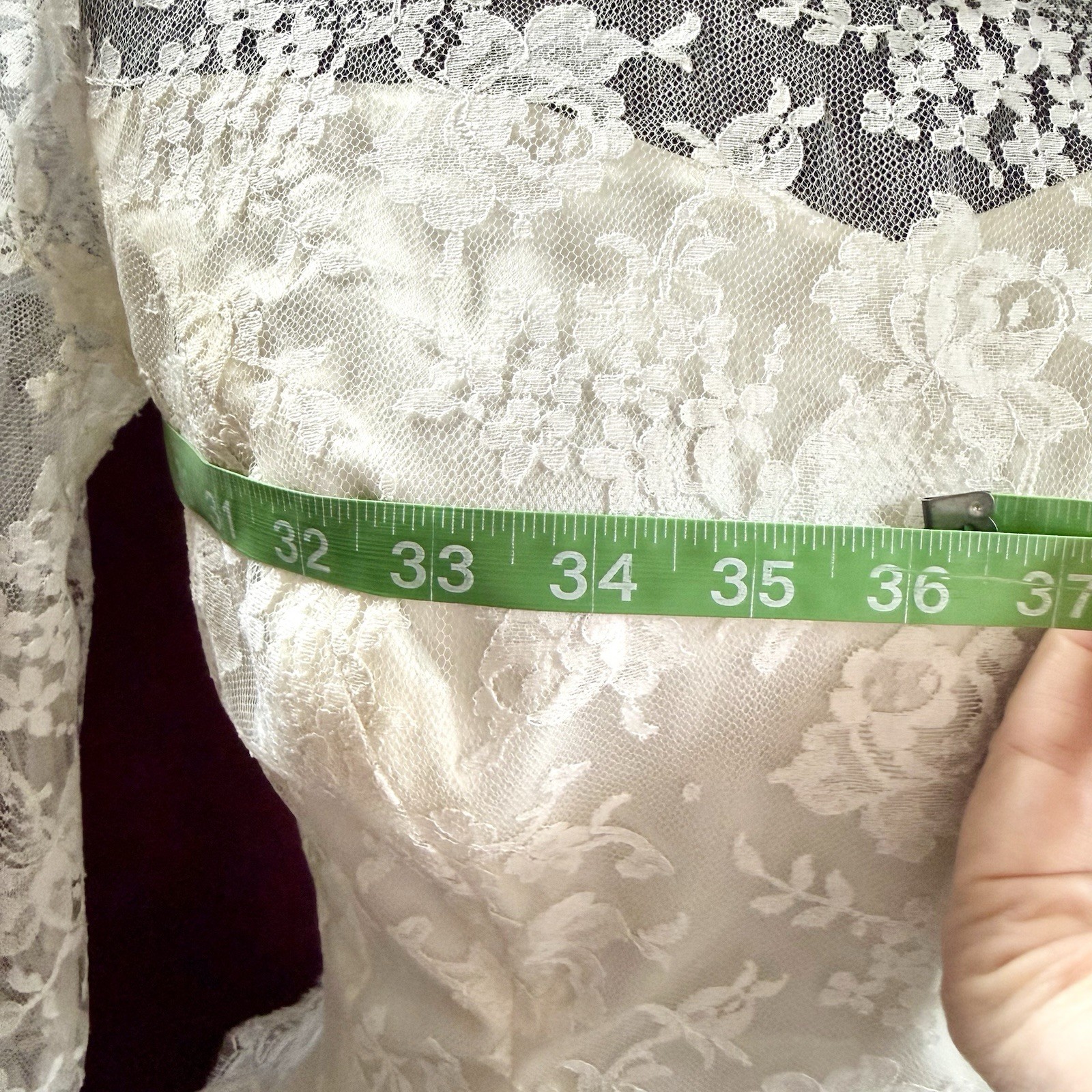 VTG 50s MCM Ivory Cupcake Accordion Tulle Lace Satin Wedding Dress & Headpiece