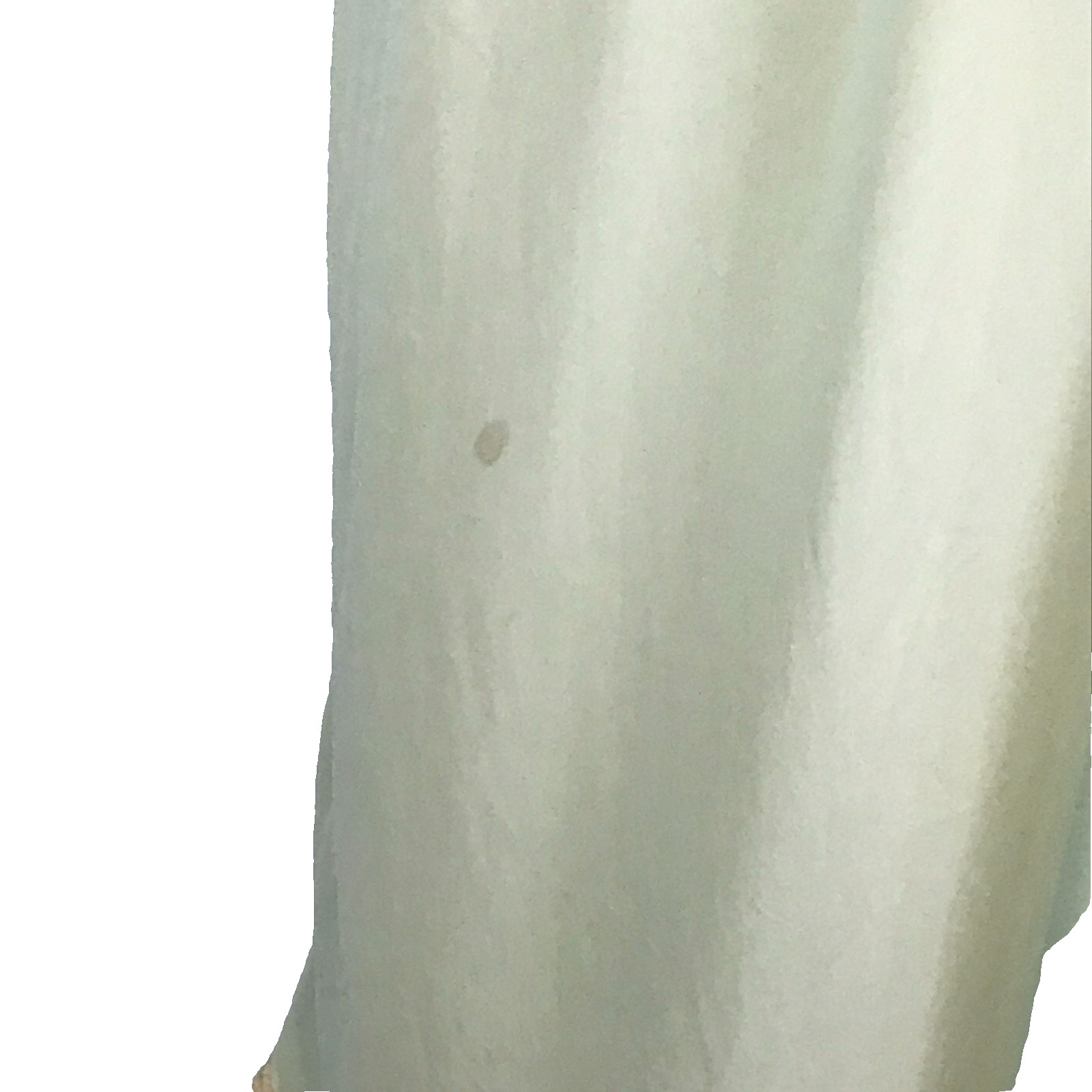Cira Vintage Light Green Cream Lace Long Nightgown, Short Sleeves V-Neck 38 Bust