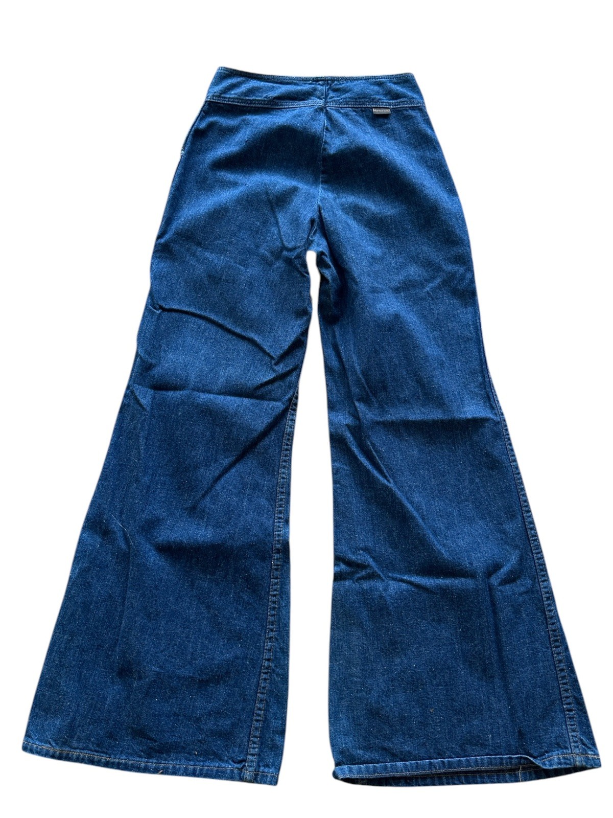 Vintage 70s Bell Bottom Jeans By Maverick 24×28 Flares Denim