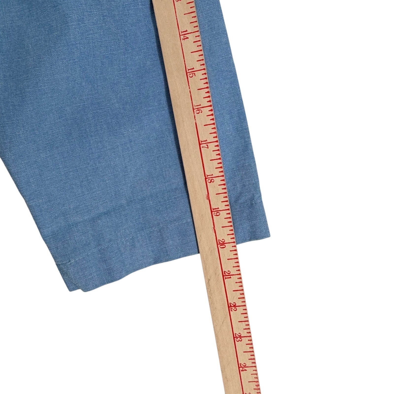 Vintage Chambray Toggle Coat Jacket Wooden Rope Lagenlook Coastal Womens Small