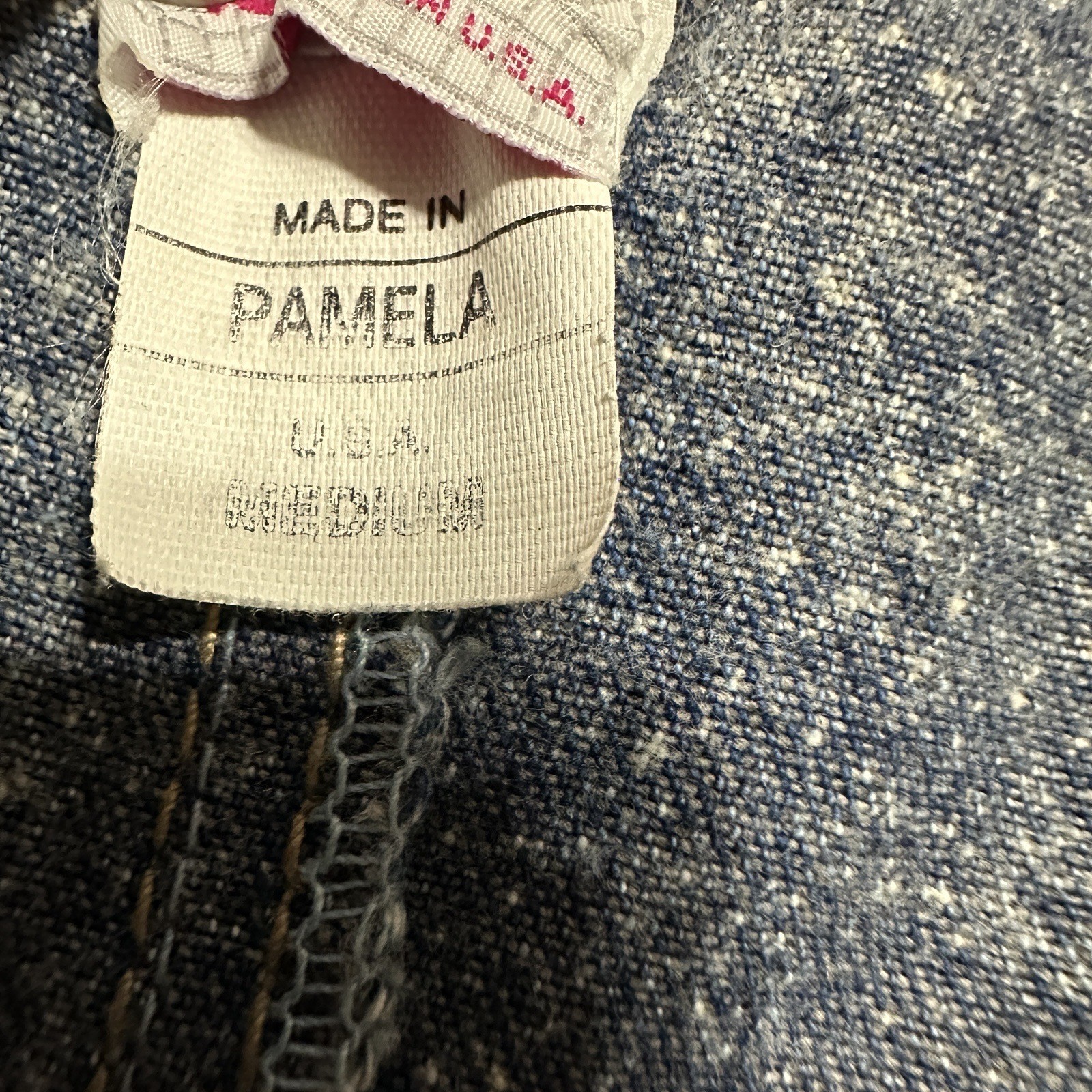 Pamela Denim Trench Coat Acid Washed Size Medium USA Vintage 1980s 90s