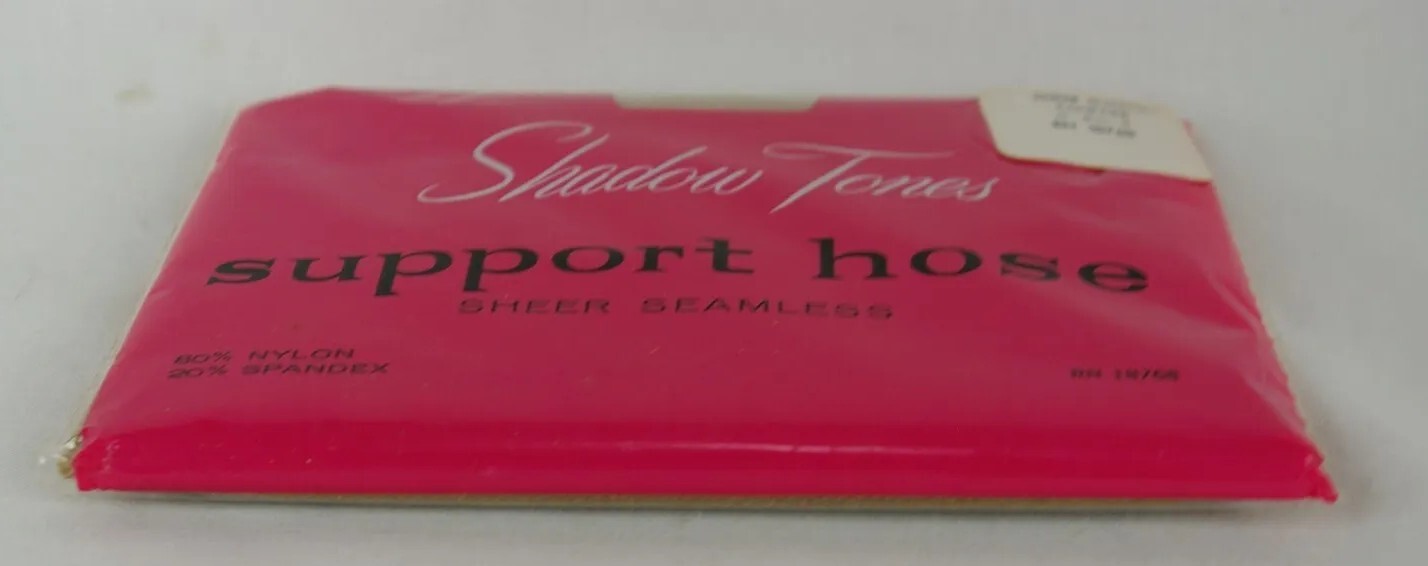 Vtg. Women’s Shadow Tones Support Hose Sheer Seamless Fanfare A 8.5- 9 RN18768