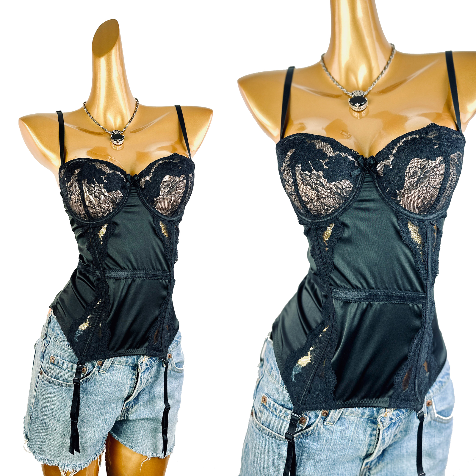 Frederick’s of Hollywood goth bustier corset top lingerie