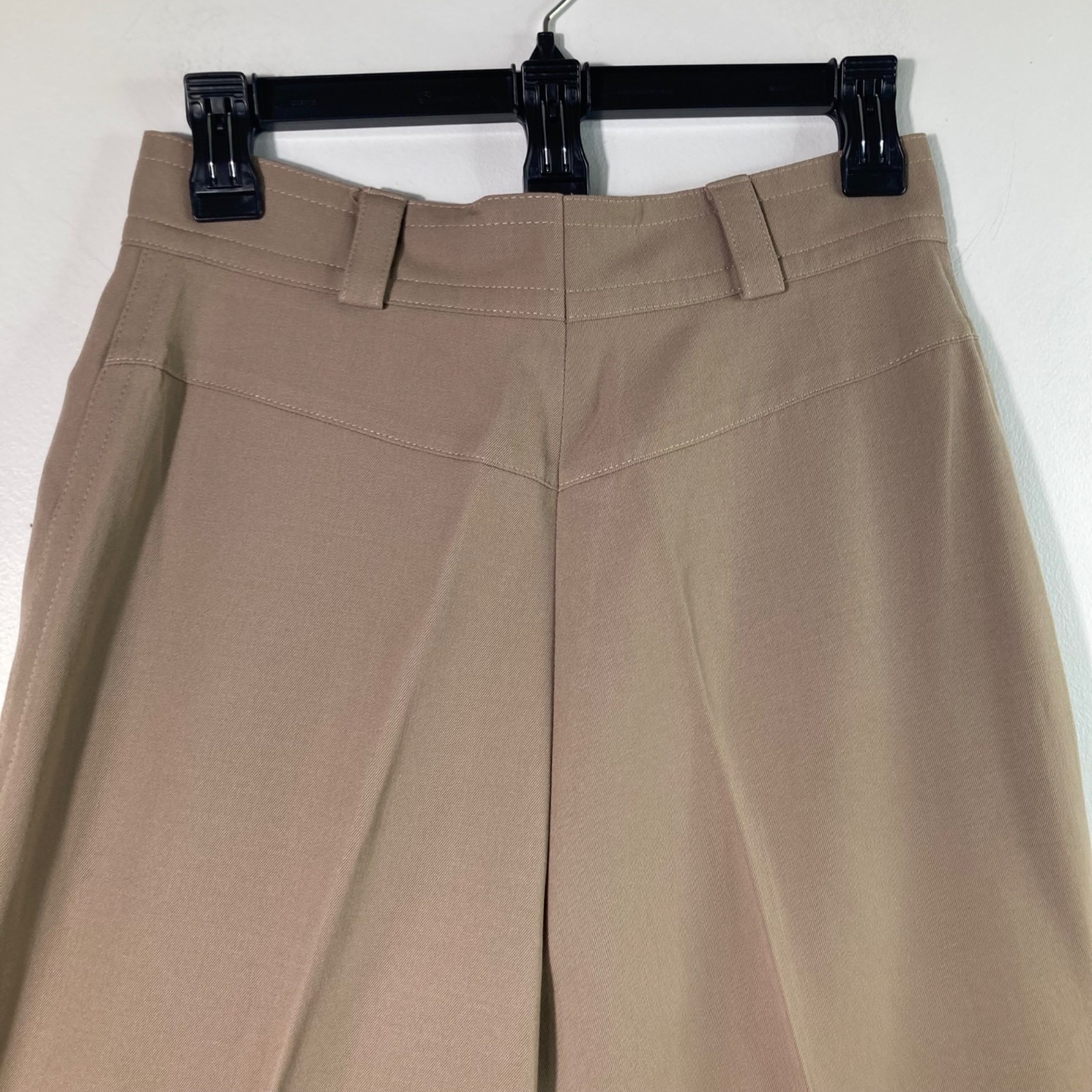 Vintage Escada Saks Fifth Avenue Pleat Front Wool Trousers 38Eu/Fits26 US Tan