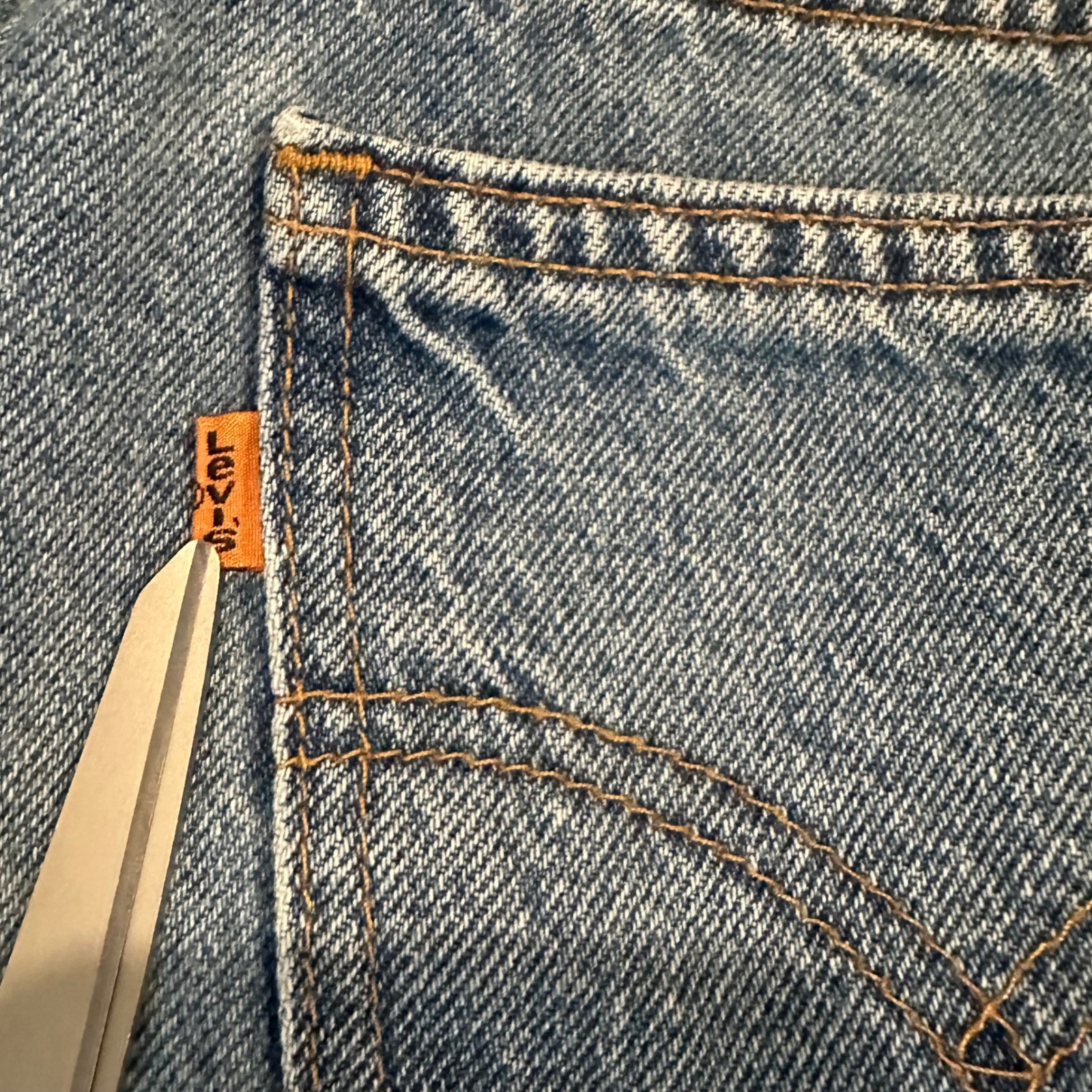 Vintage Levis Orange Tab Shorts Size 7 High Rise 100% Cotton Denim Cutoffs 1995