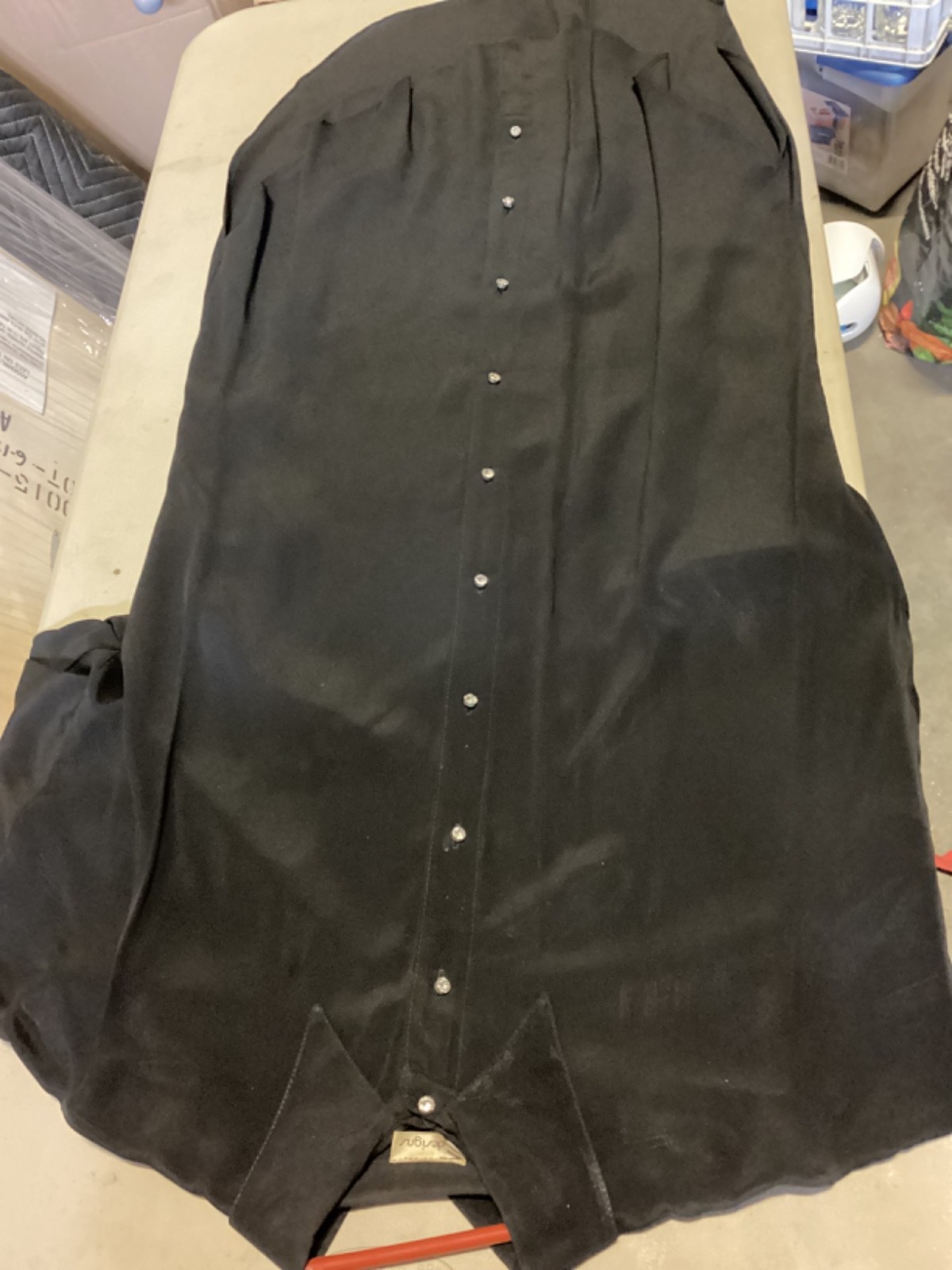 VTG 90s ARI Design Jeweled Button Up Black Shirt Size XL in Very Good Condition