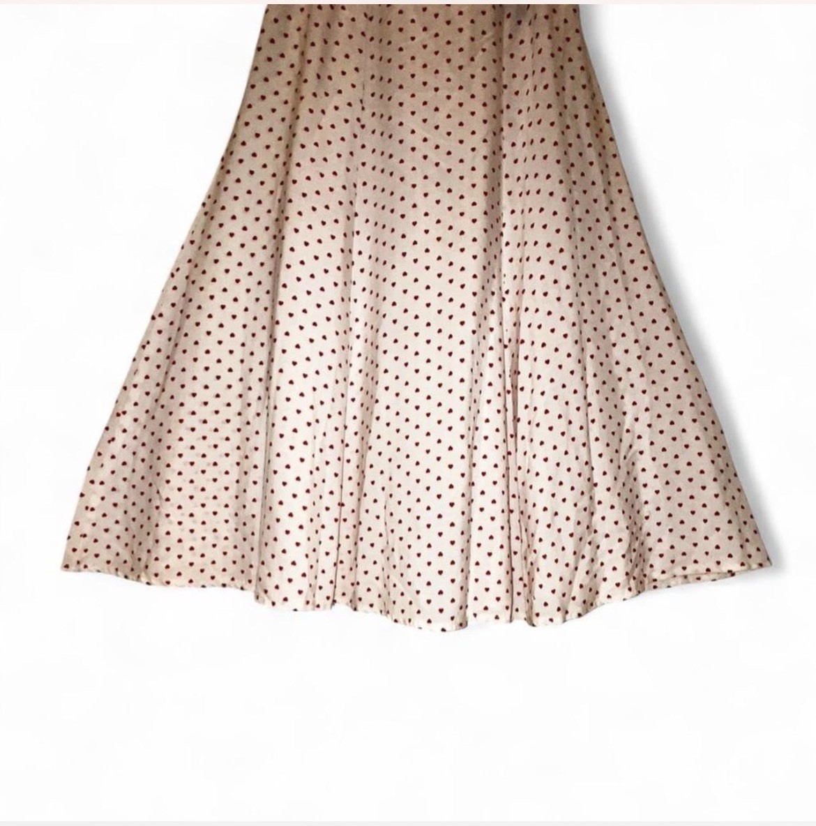 Foxy Lady SF Vintage 50s-Inspired Heart Polkadot Dress W/ Sash 70s Era Sz 3/4