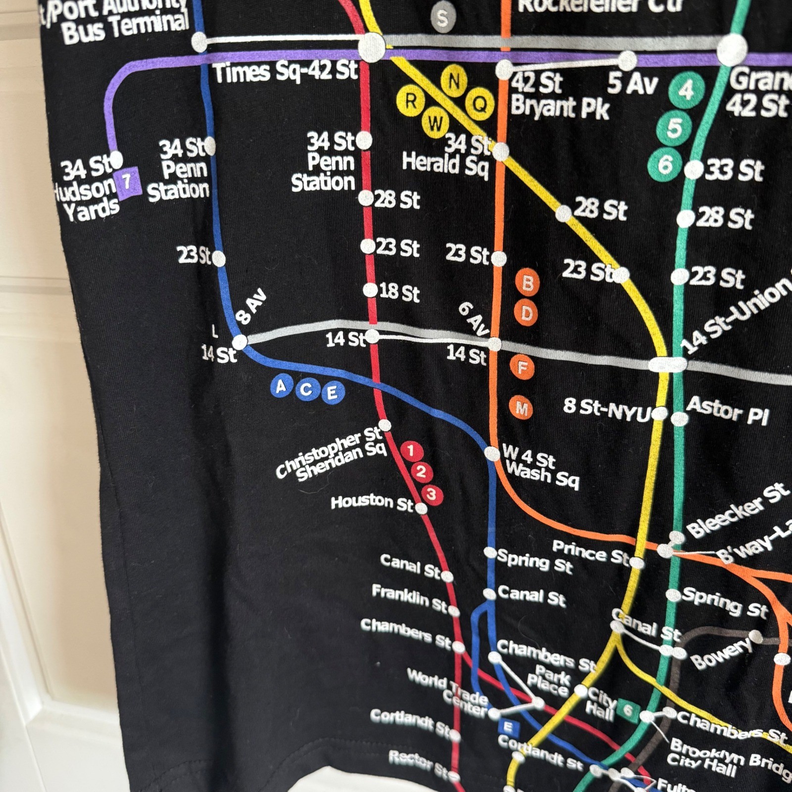 Vintage Y2K NYC Subway Train All Over Graphic TShirt medium travel New York City