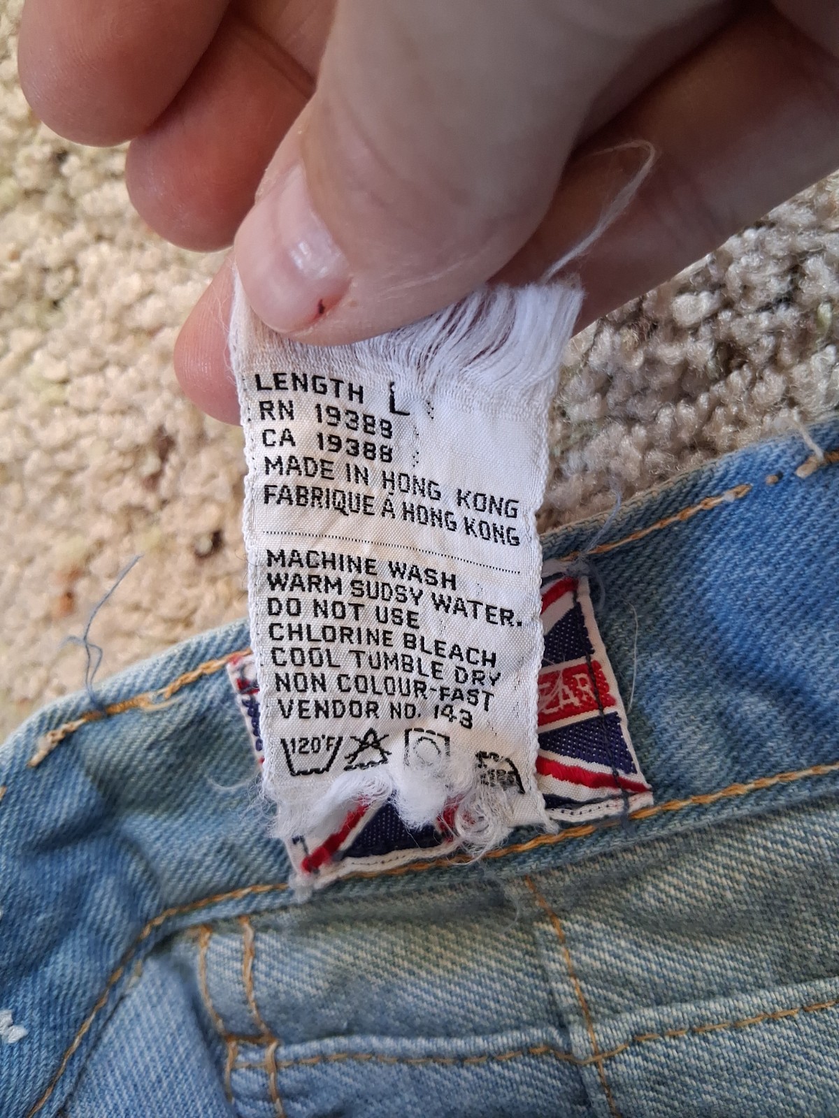 Vintage Brittania Sportswear Patchwork Bell Bottom Jeans Approx: 27×34 70’s