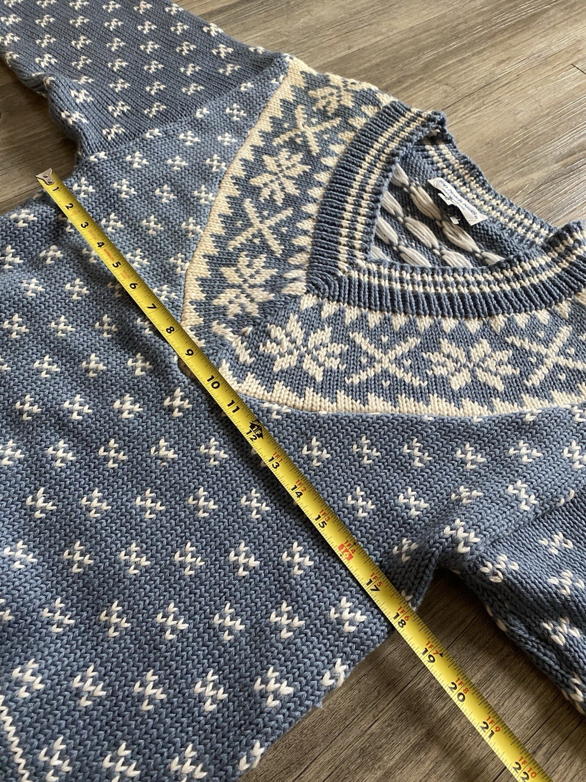 Vintage 80’s Top Notch Knit – Wool Sweater – Handmade In USA – Nordic Pattern!!