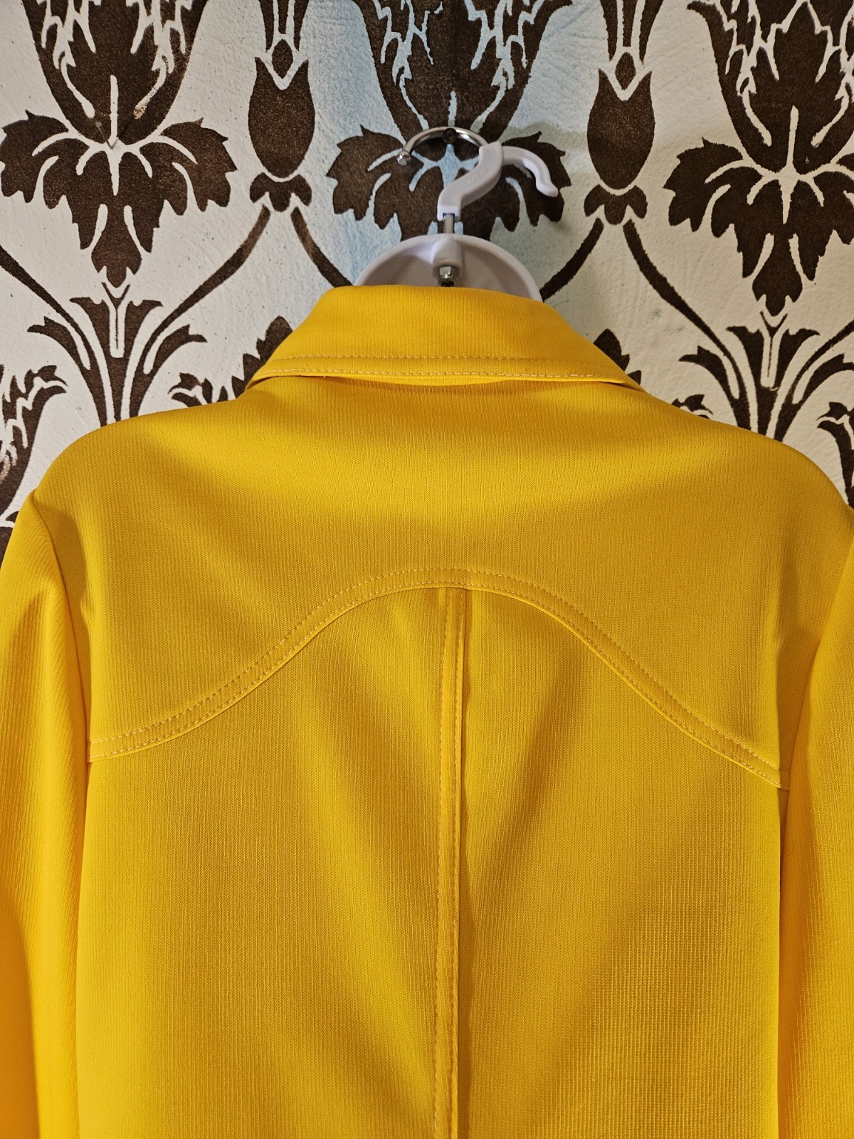 Vtg.ACT III MOD 70s Woman’s 8 ILGWU Union Yellow 2-Pc. Pants Set Bell Bottoms