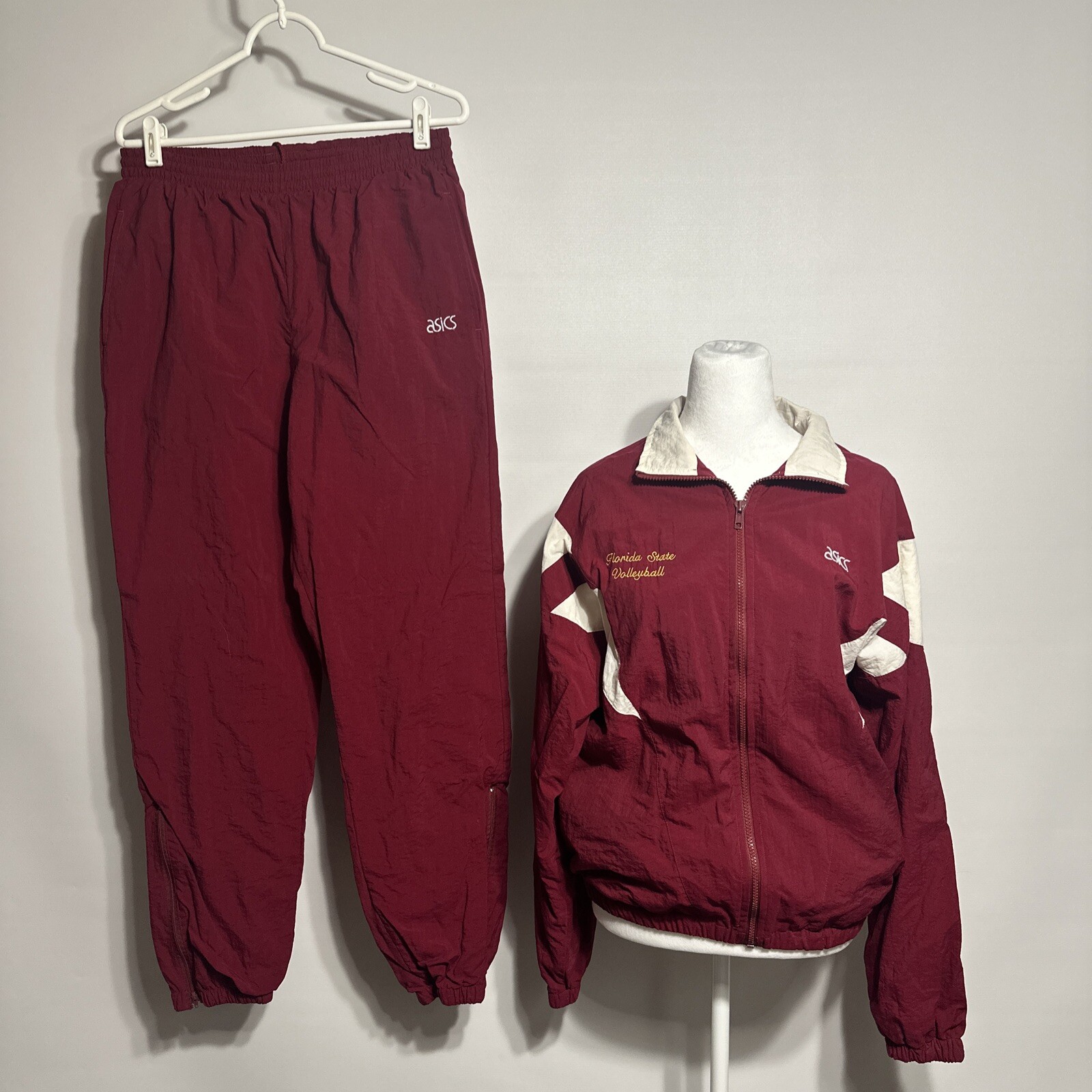 VTG Florida State Volleyball 80s 90s ASICS Warm Up Windbreaker Track Suit