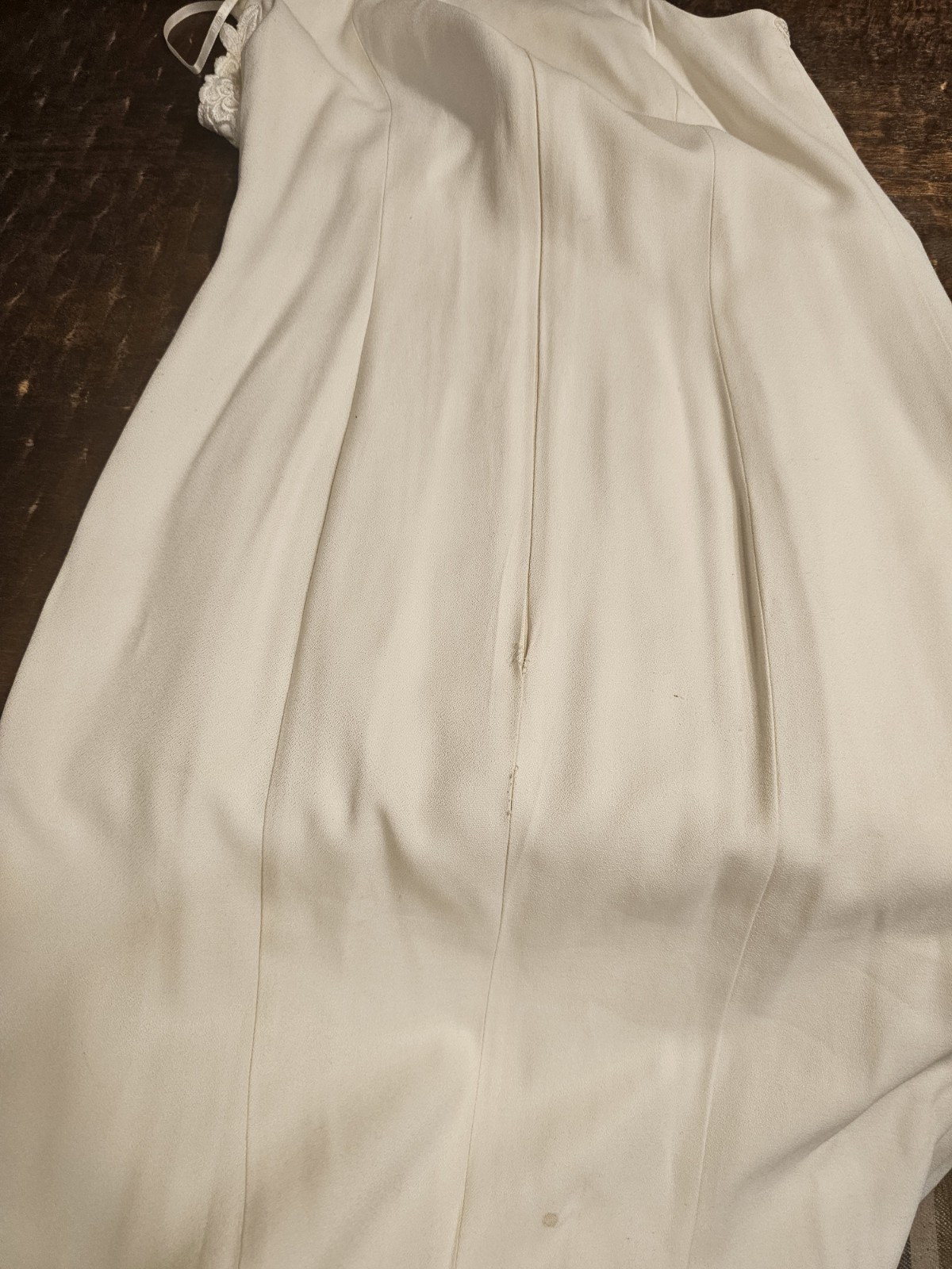 Vintage Off White Creme Lace Scott Mcclintock Long Gown Dress 8