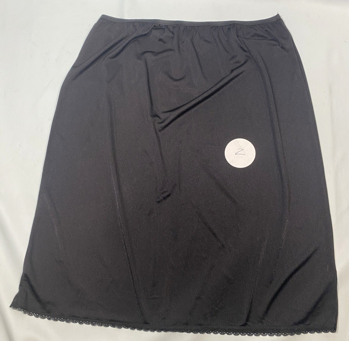 Black Half Slip SIZE 2X PLUS 26/28 black nylon classic modest COMFORT CHOICE