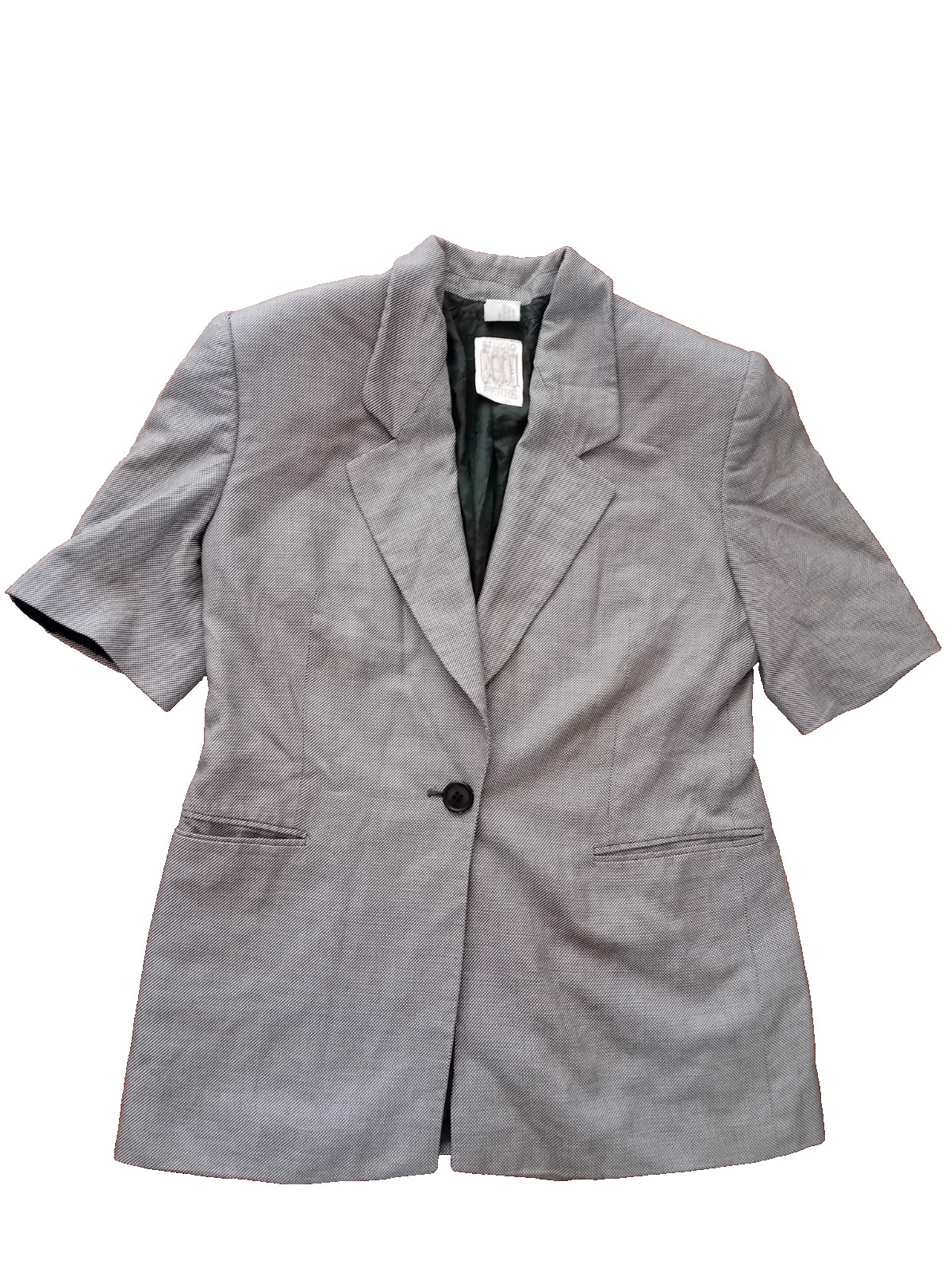 FERRE STUDIO 0001 Womens Suit Vintage Cotton Short Sleeve Blazer Jacket Size 46